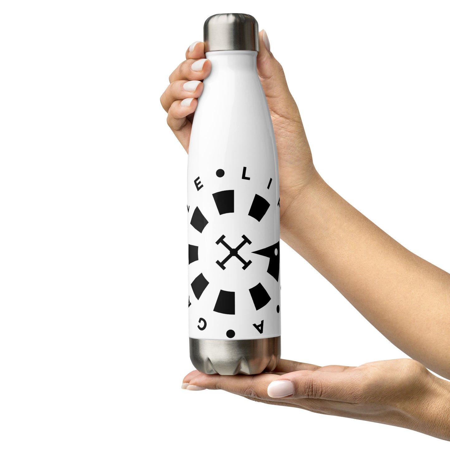 LAG Life's A Gamble Circle Black Stainless steel water bottle