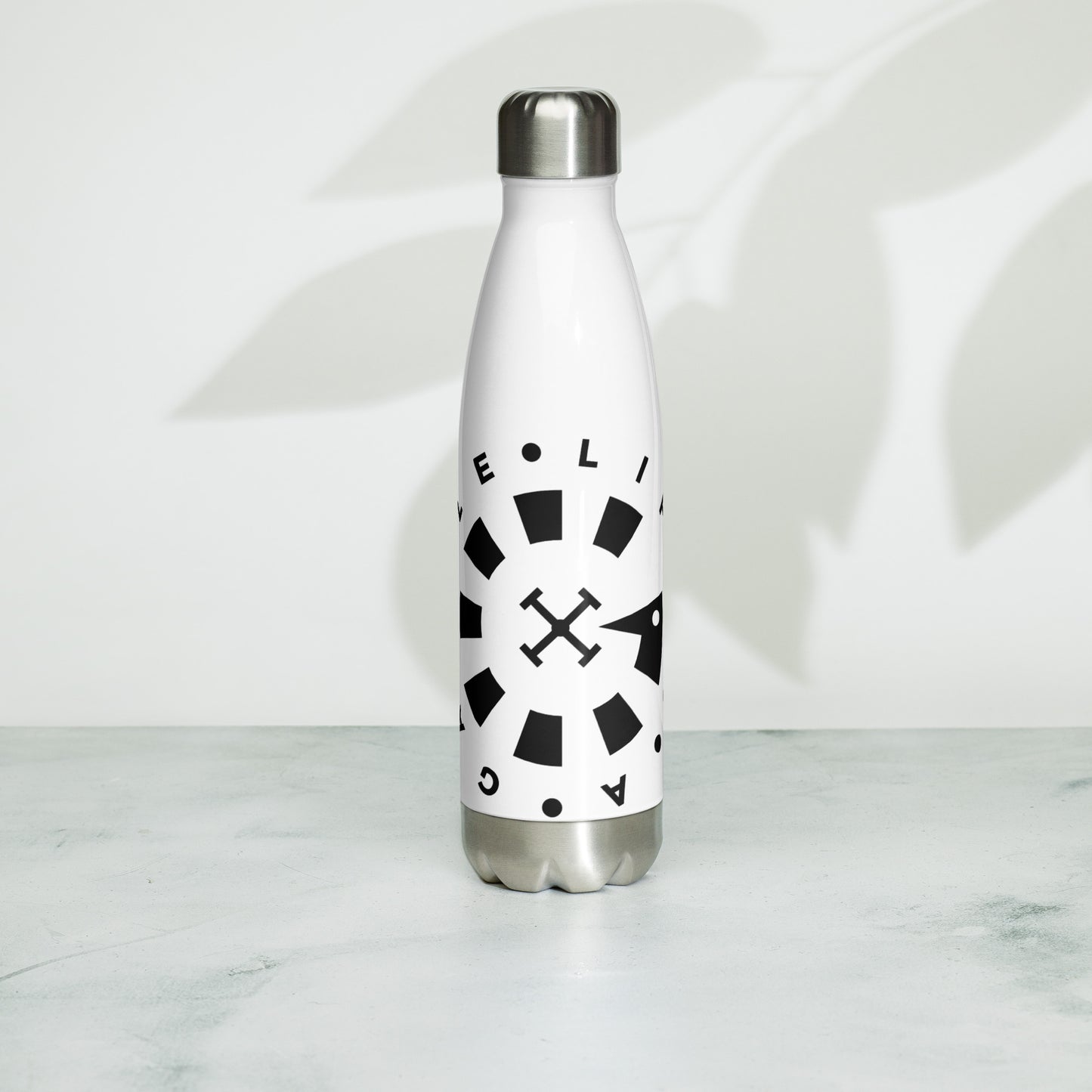 LAG Life's A Gamble Circle Black Stainless steel water bottle