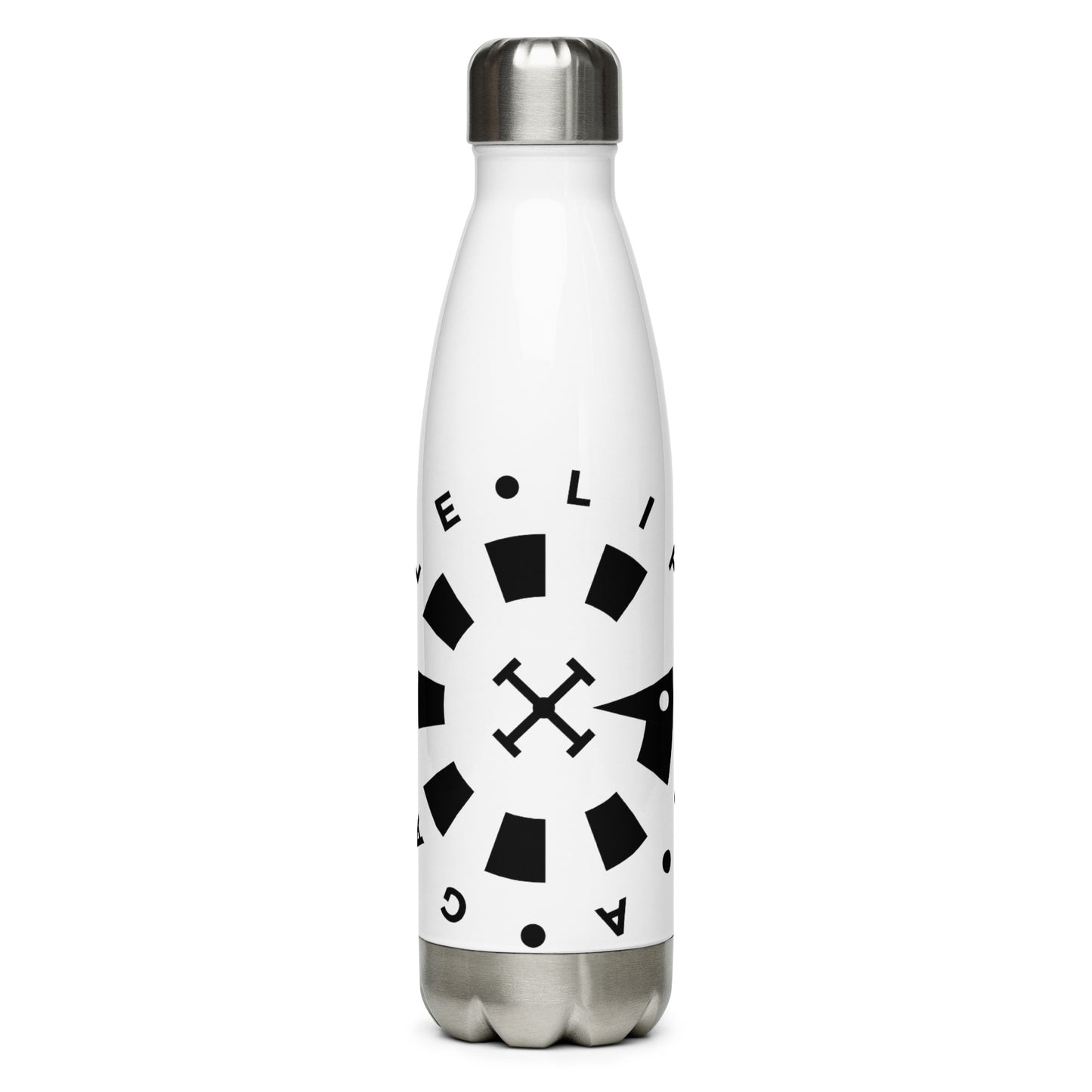 LAG Life's A Gamble Circle Black Stainless steel water bottle