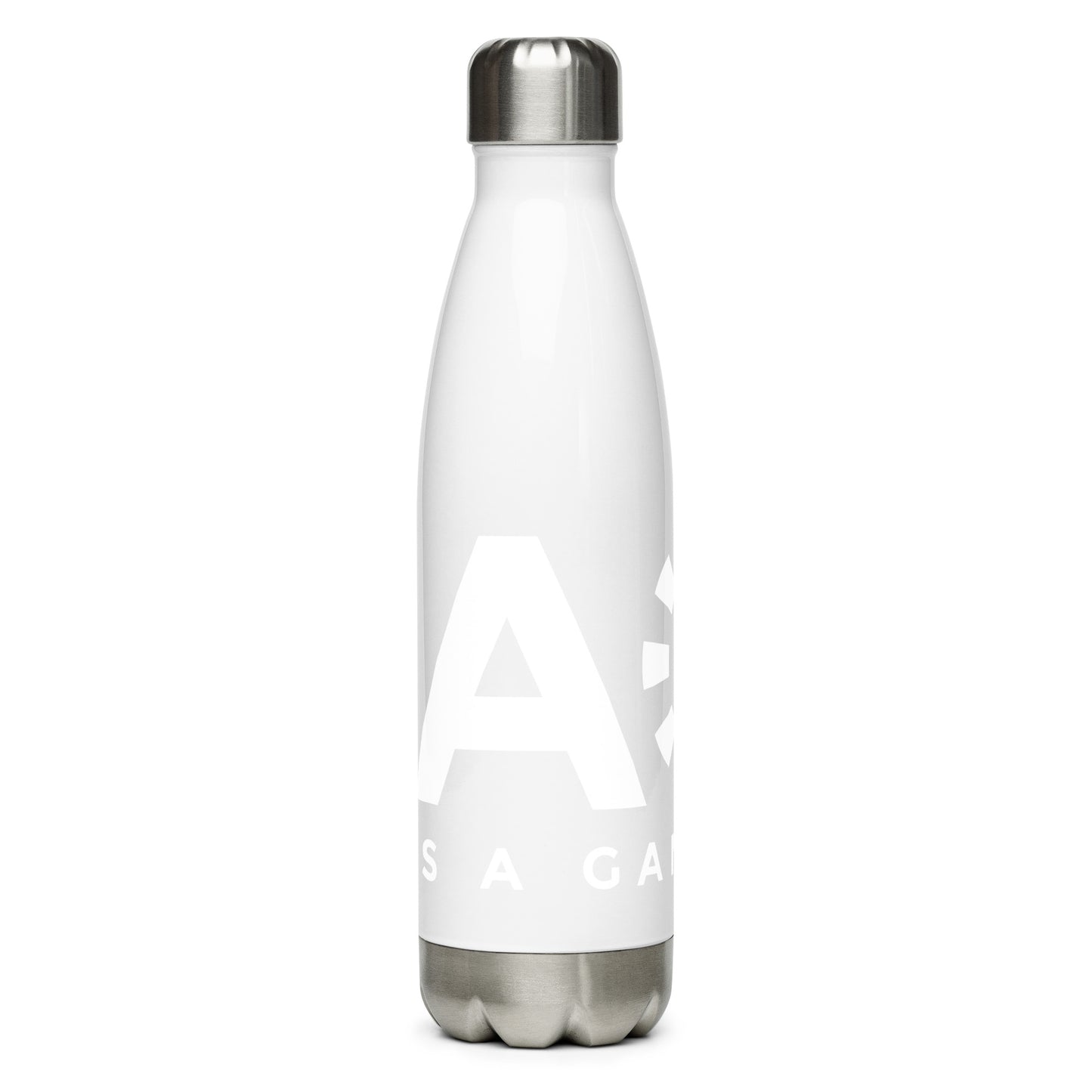 LAG Life's A Gamble White Stainless steel water bottle
