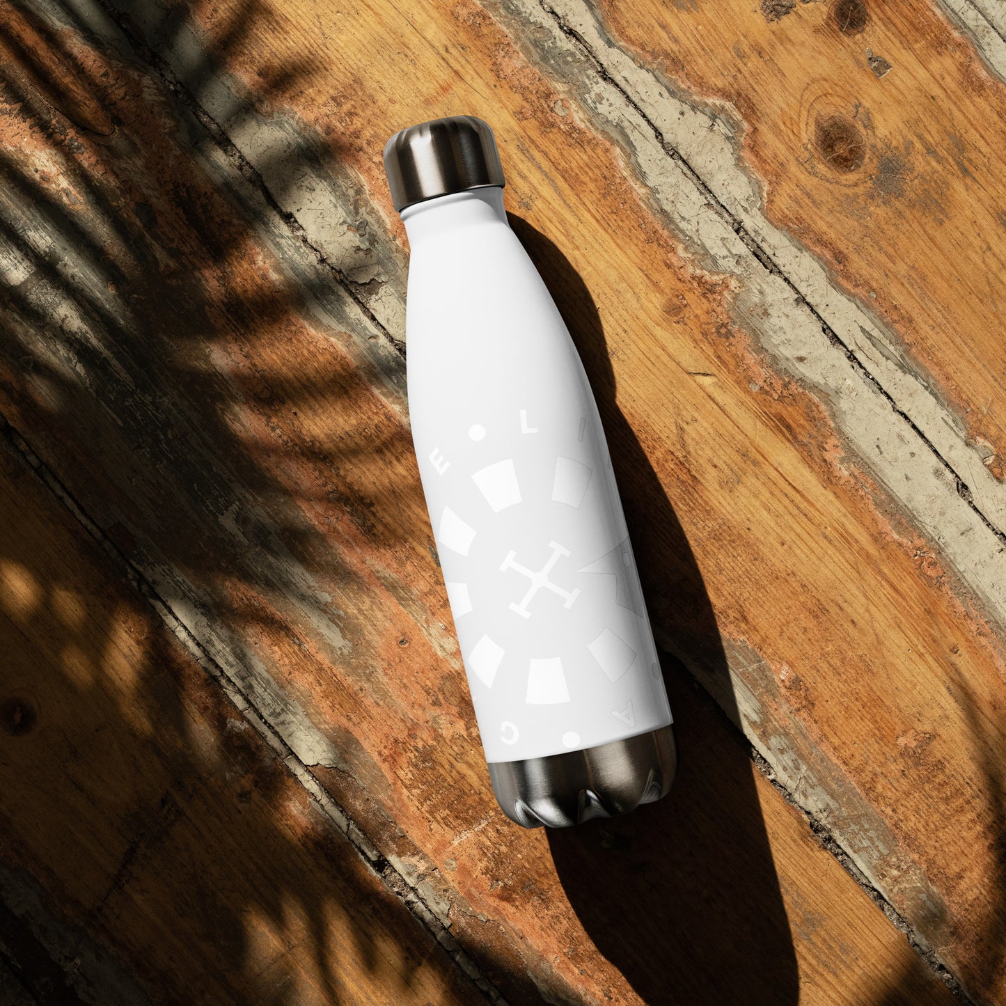 LAG Life's A Gamble Circle White Stainless steel water bottle