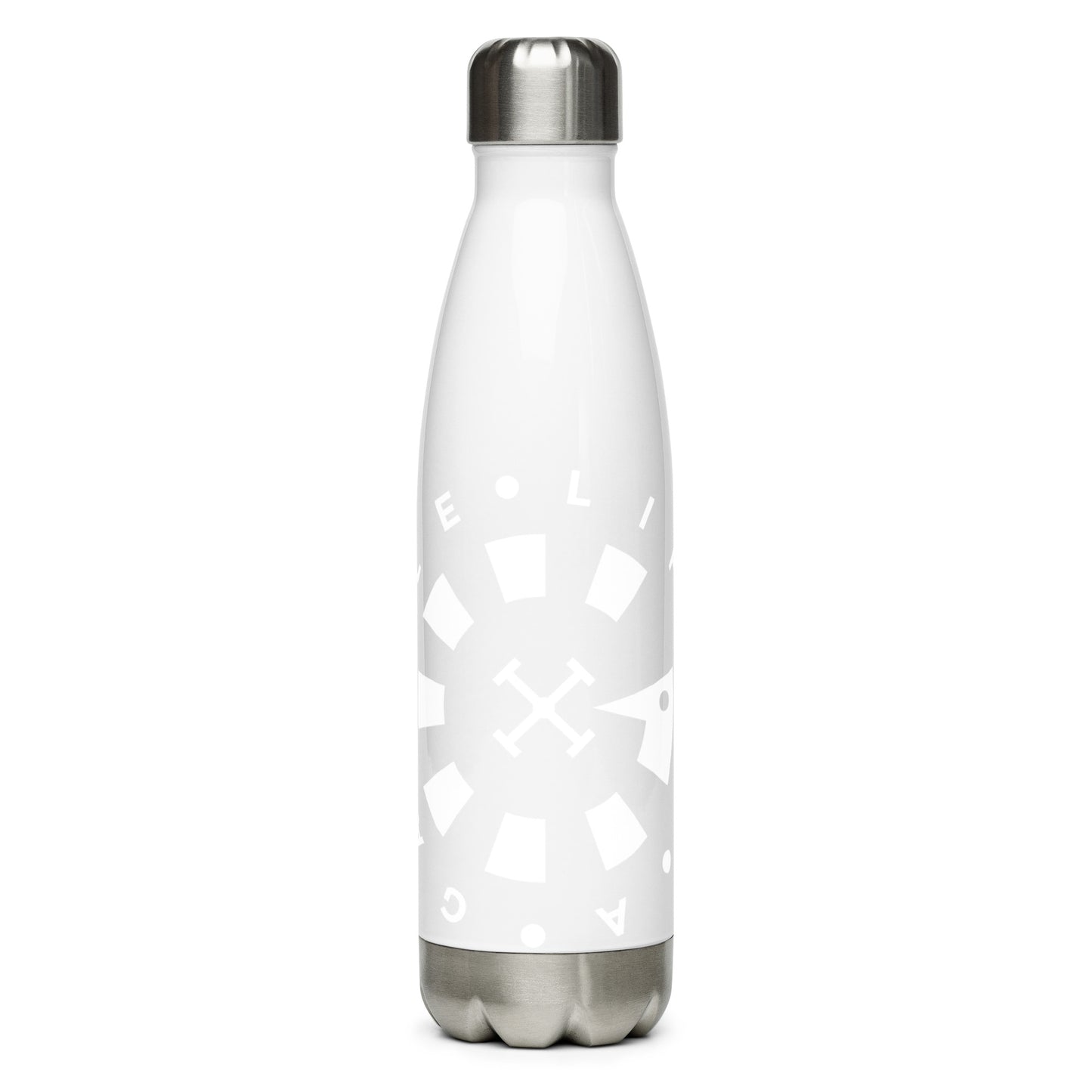 LAG Life's A Gamble Circle White Stainless steel water bottle