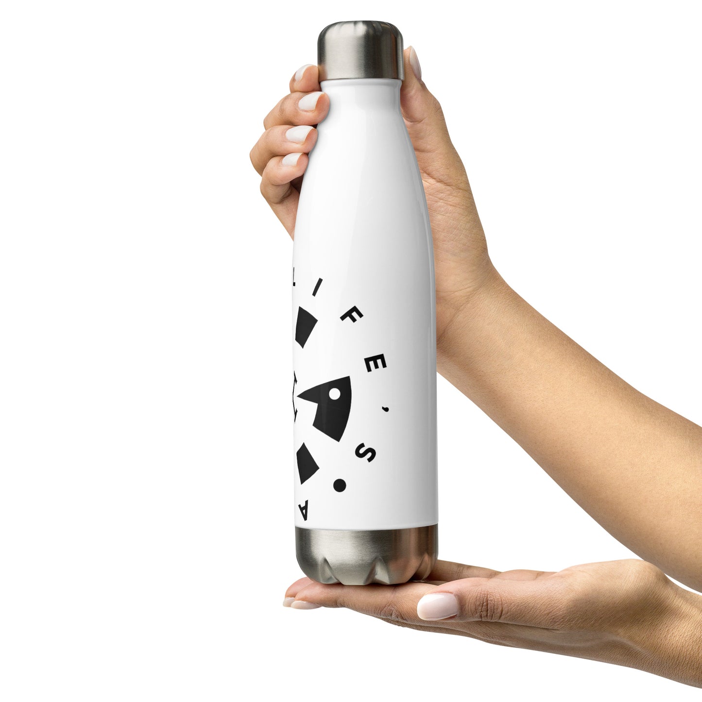 LAG Life's A Gamble Circle Black Stainless steel water bottle