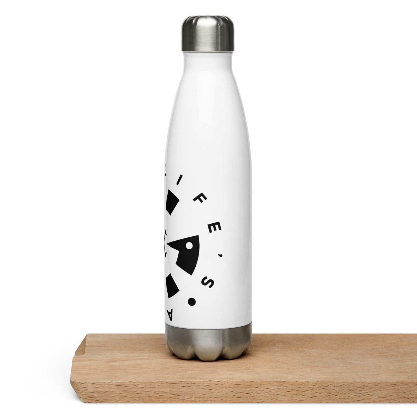 LAG Life's A Gamble Circle Black Stainless steel water bottle