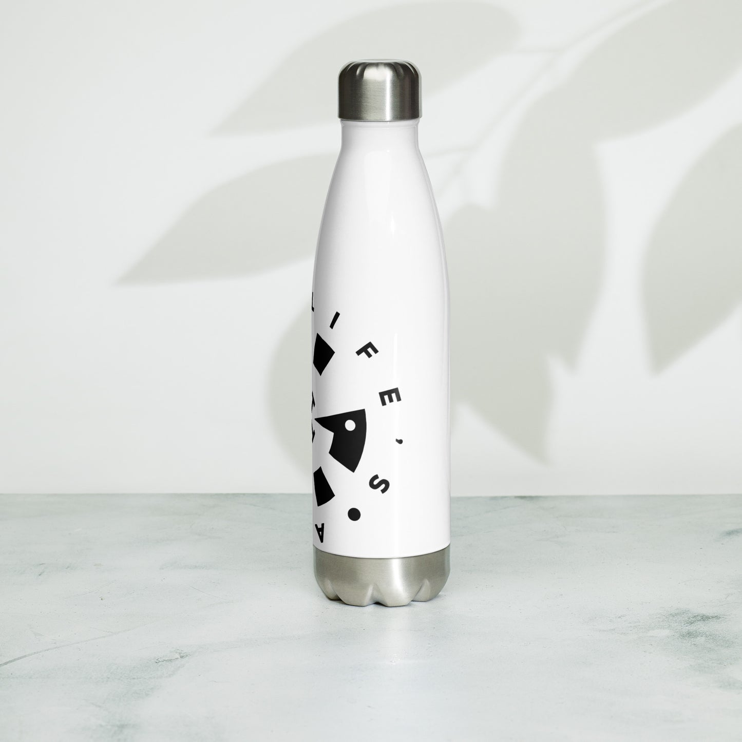 LAG Life's A Gamble Circle Black Stainless steel water bottle