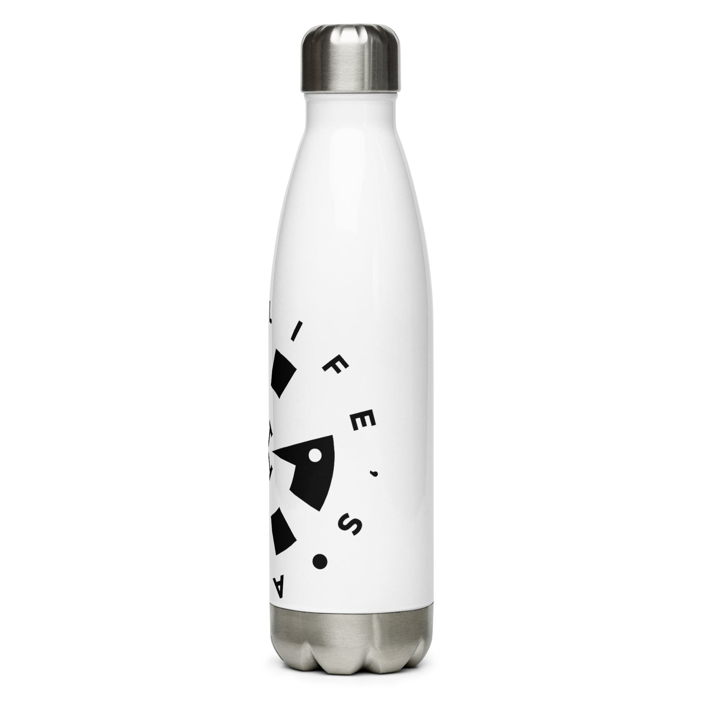 LAG Life's A Gamble Circle Black Stainless steel water bottle