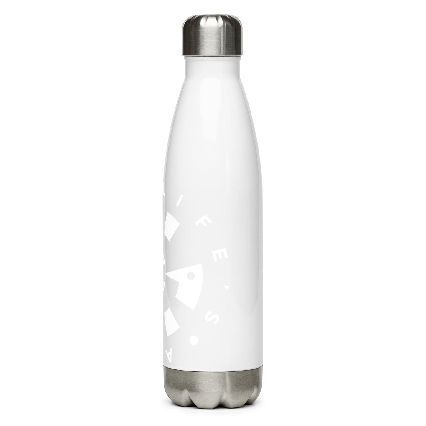 LAG Life's A Gamble Circle White Stainless steel water bottle