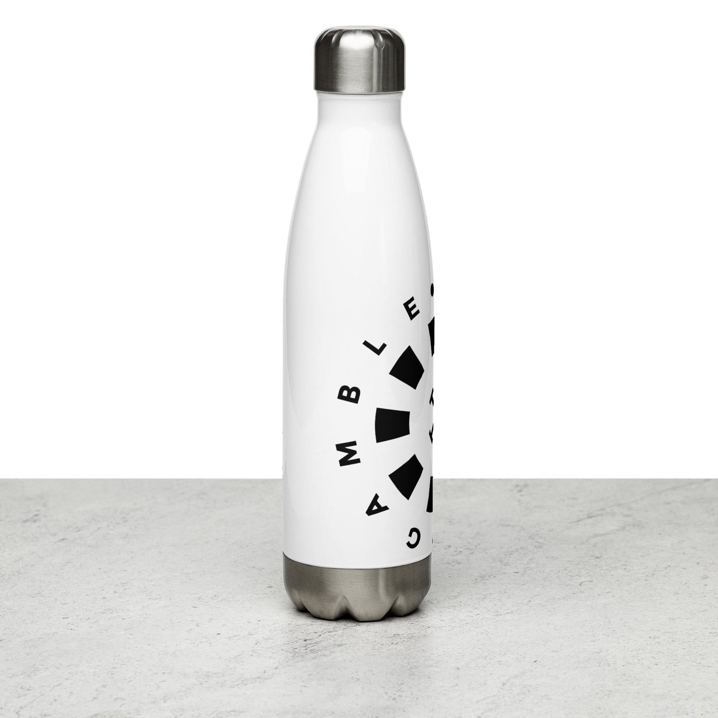 LAG Life's A Gamble Circle Black Stainless steel water bottle