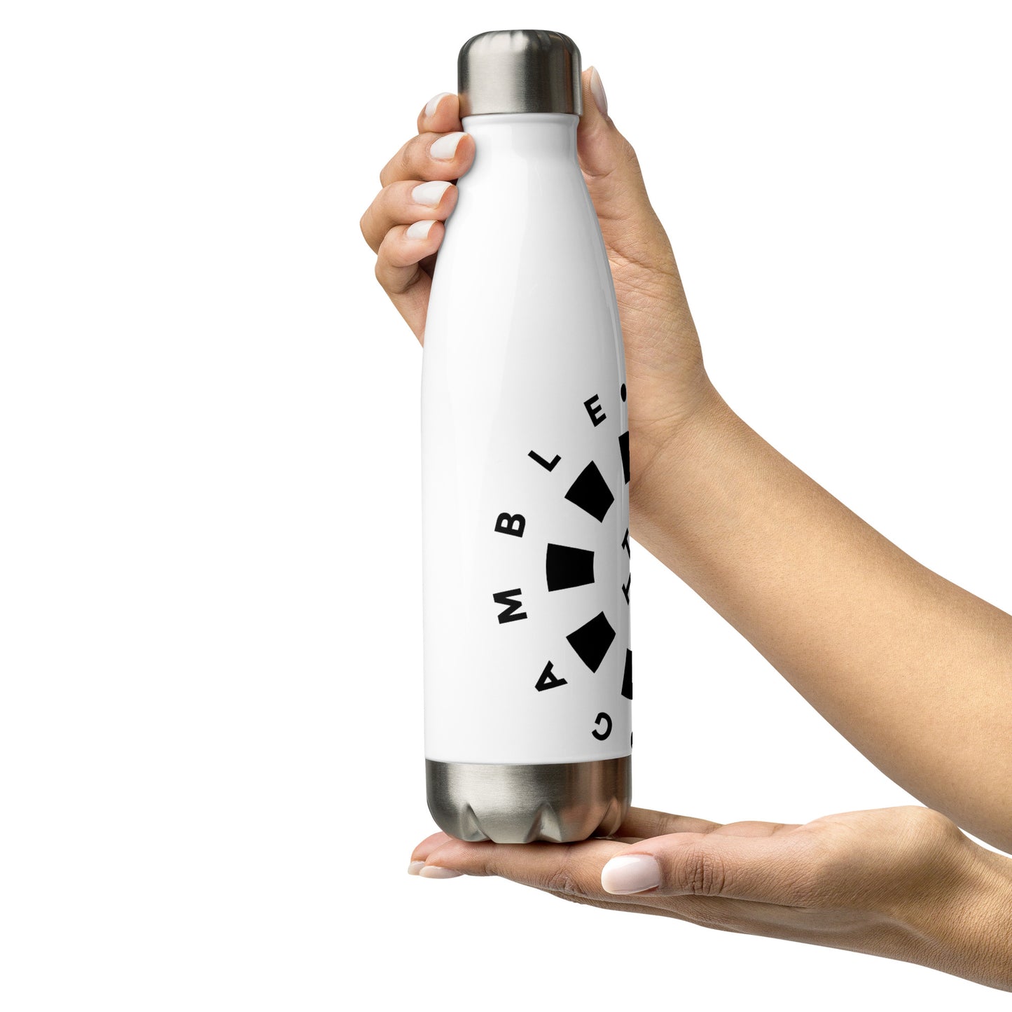 LAG Life's A Gamble Circle Black Stainless steel water bottle