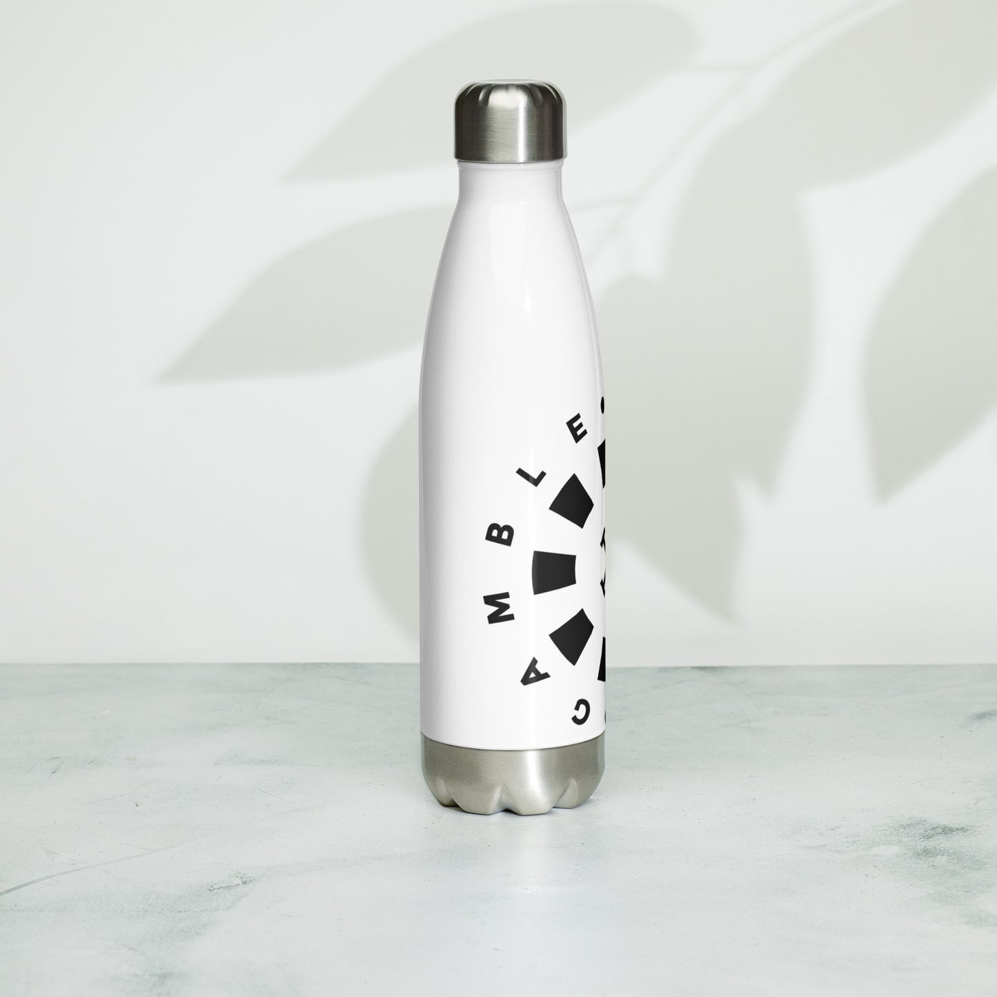 LAG Life's A Gamble Circle Black Stainless steel water bottle