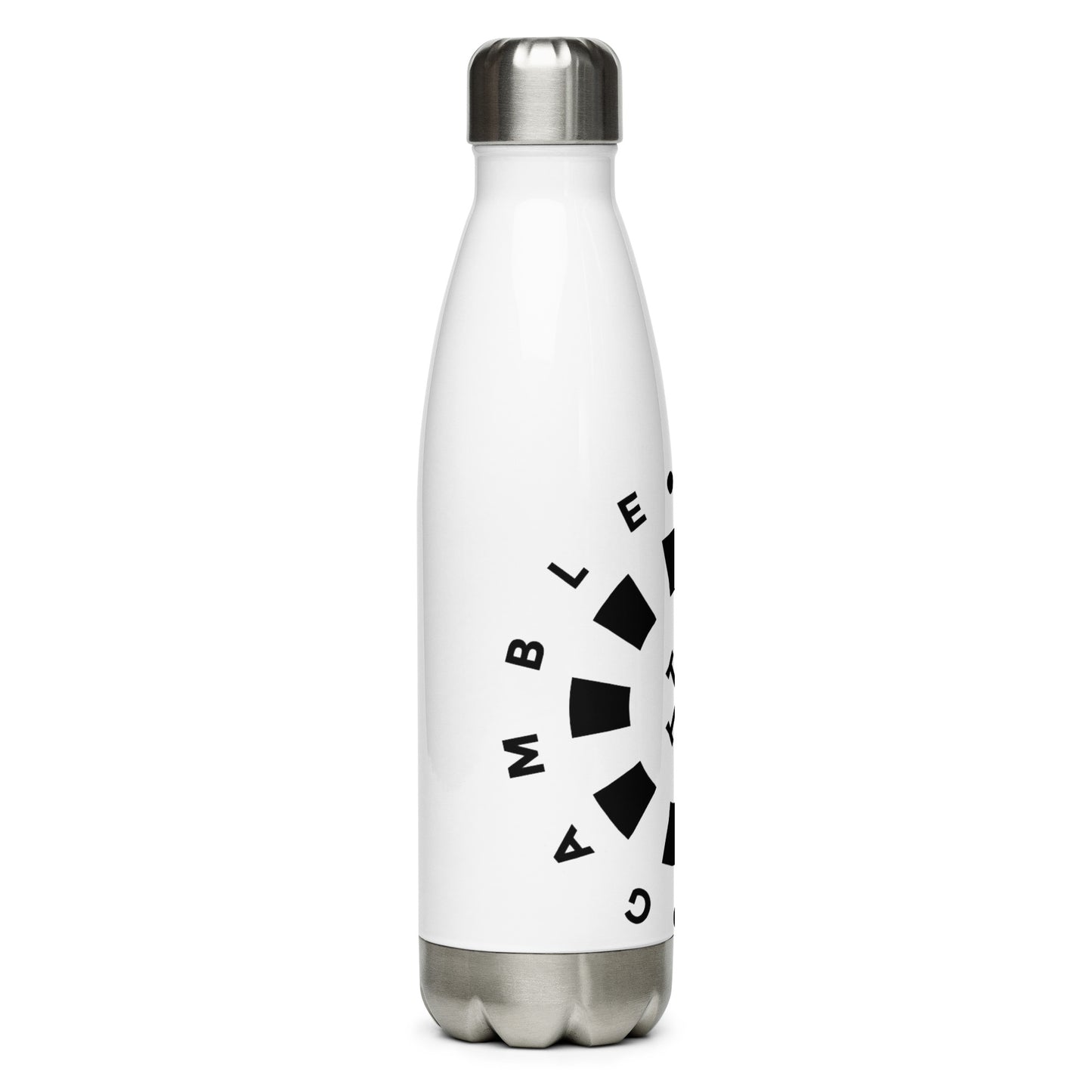 LAG Life's A Gamble Circle Black Stainless steel water bottle