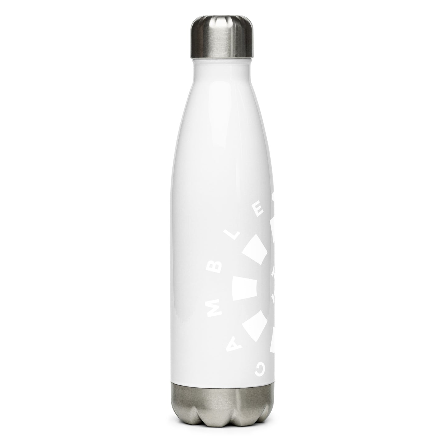 LAG Life's A Gamble Circle White Stainless steel water bottle