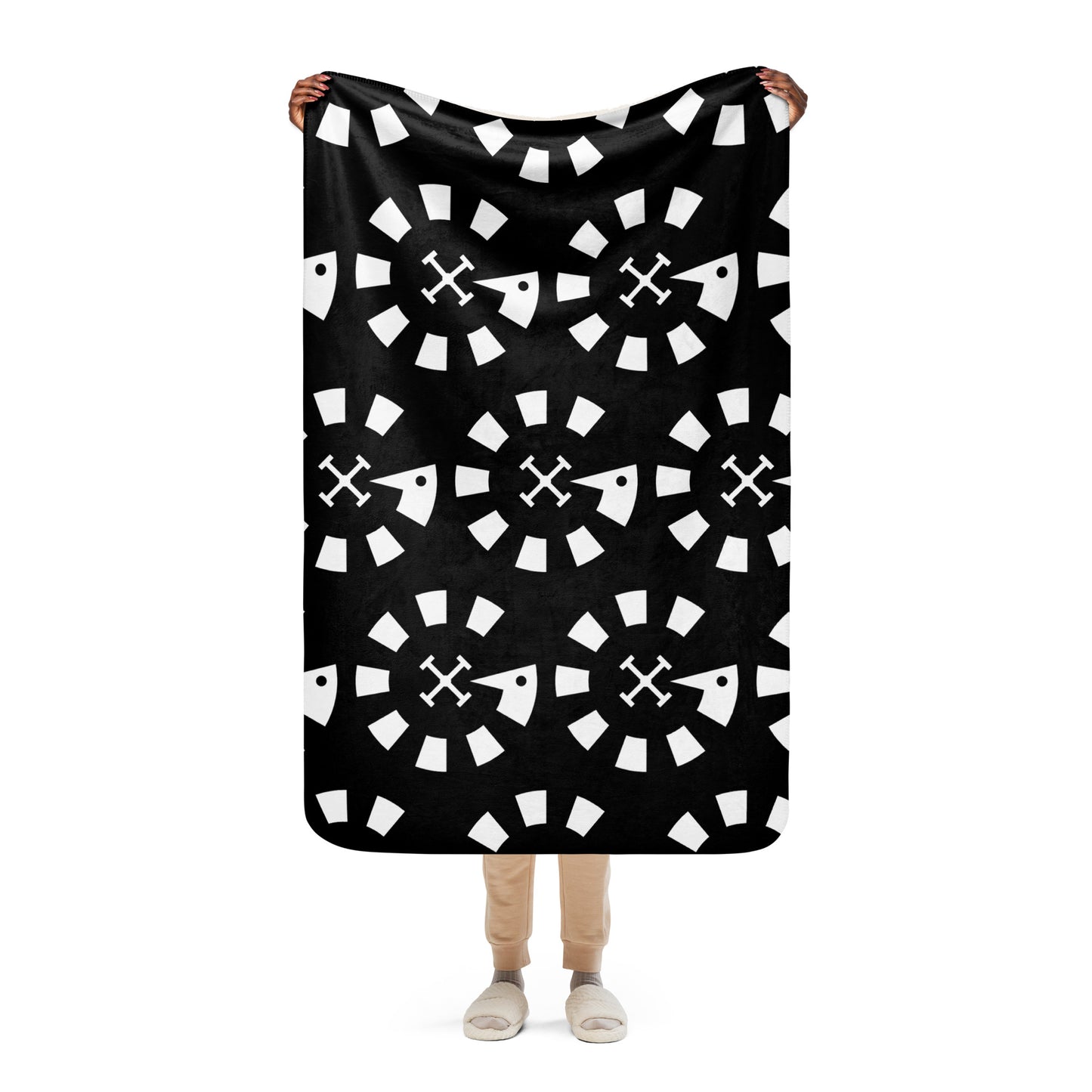 Big G White Sherpa blanket