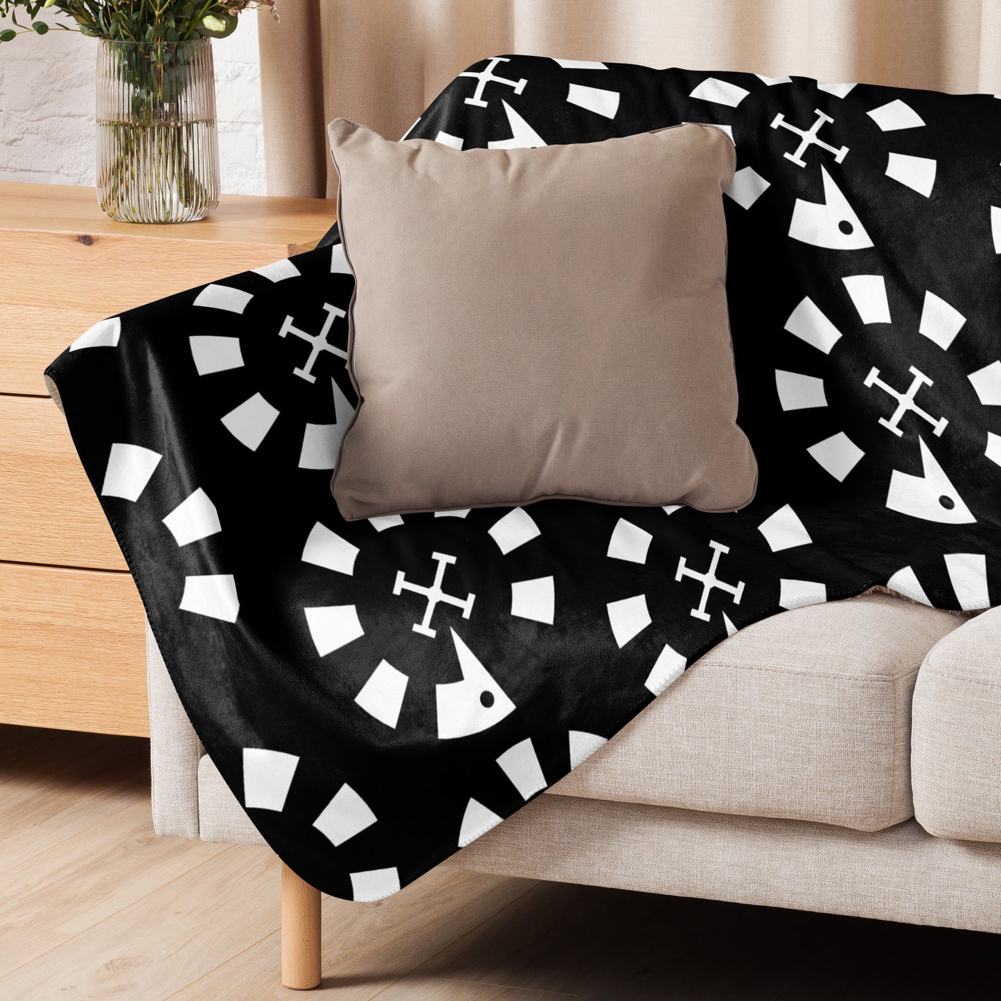 Big G White Sherpa blanket