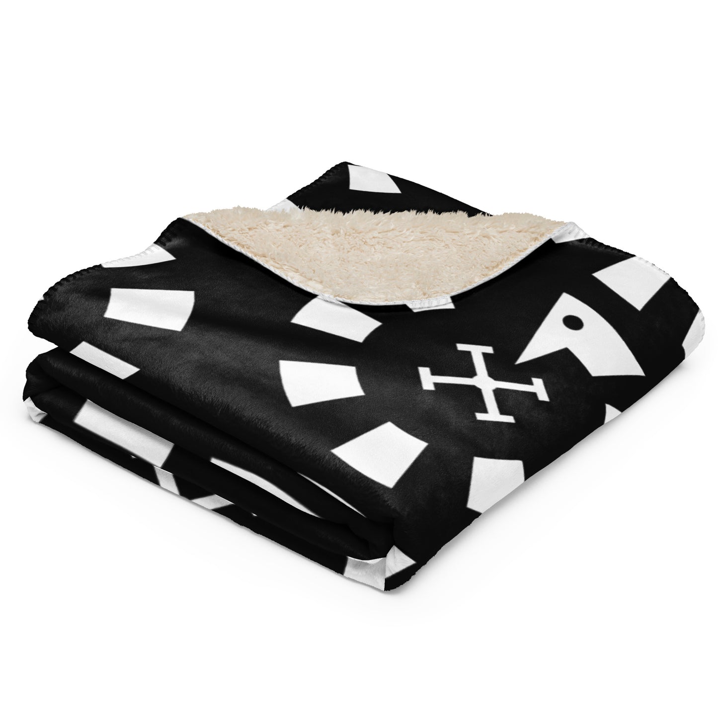 Big G White Sherpa blanket