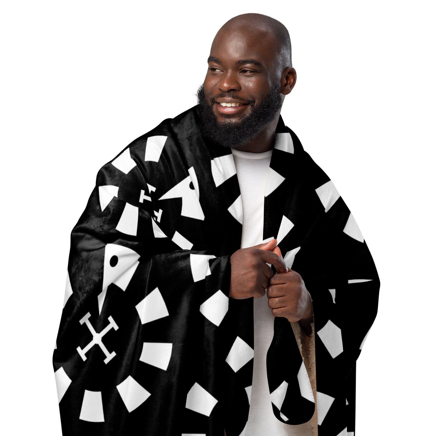 Big G White Sherpa blanket