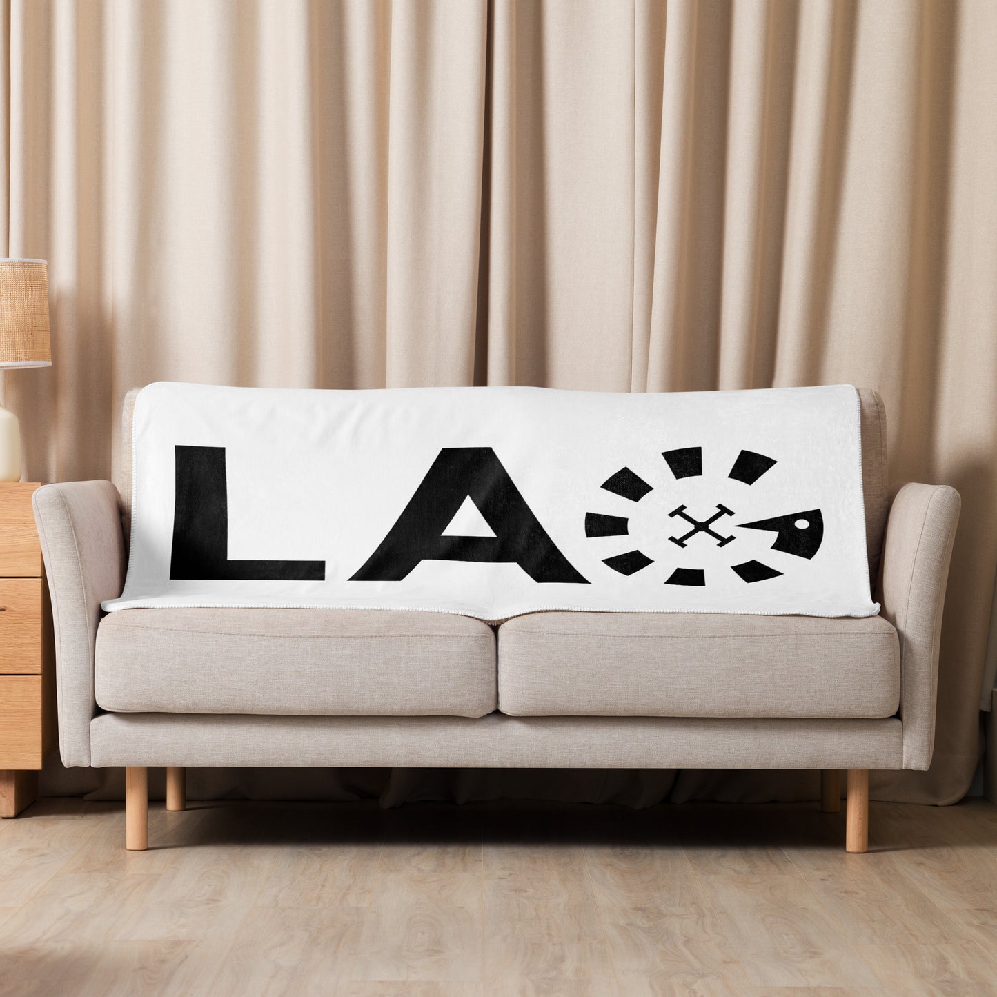 LAG Black Sherpa blanket