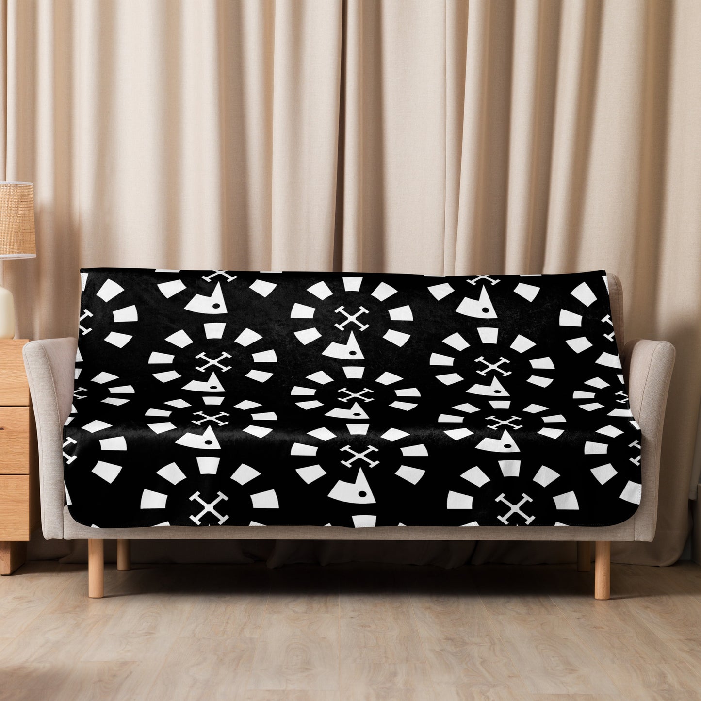 Big G White Sherpa blanket