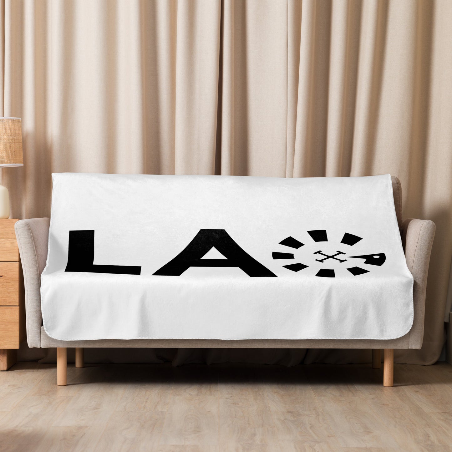 LAG Black Sherpa blanket