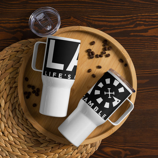 LAG Life’s A Gamble White Travel mug with a handle