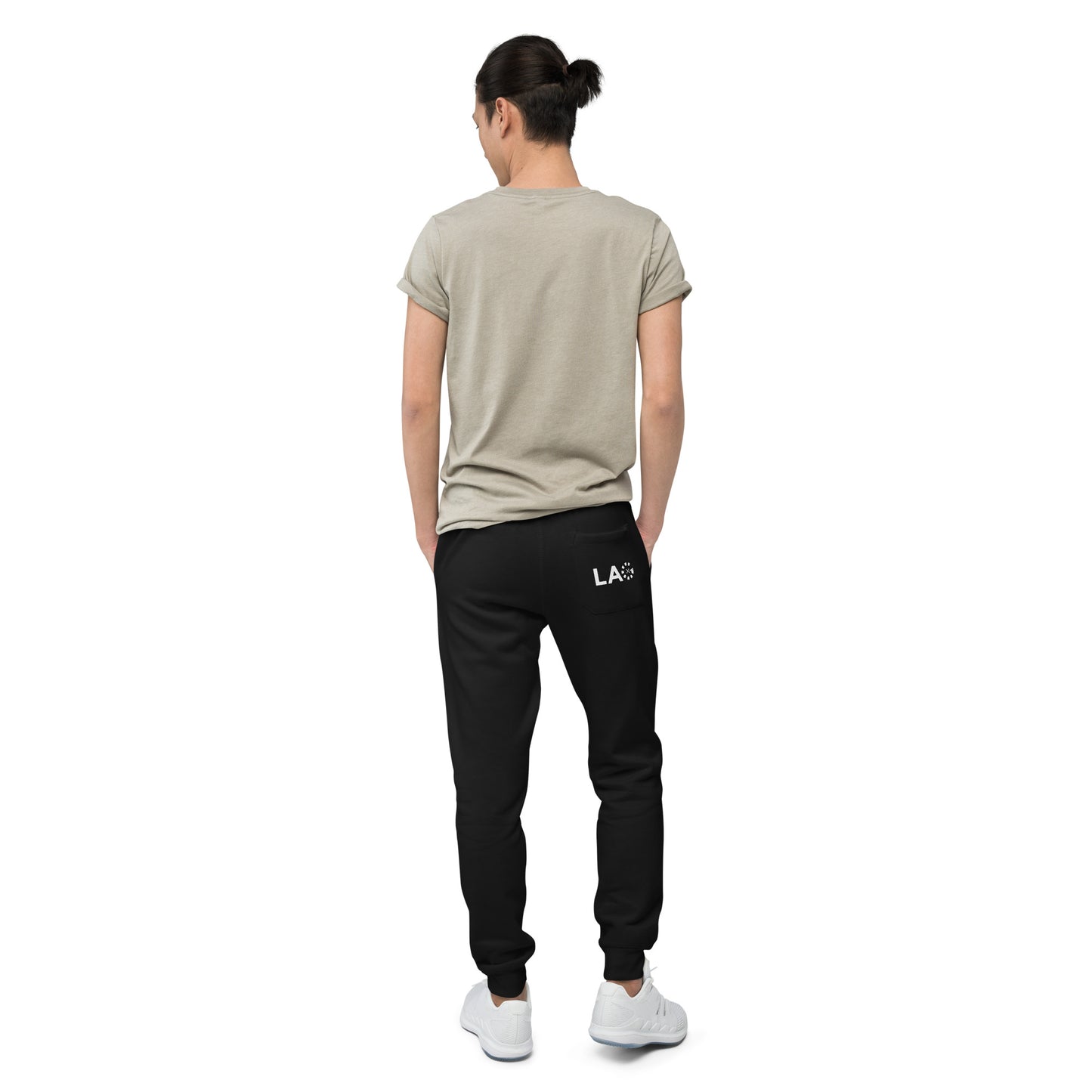 LAG White Unisex fleece sweatpants