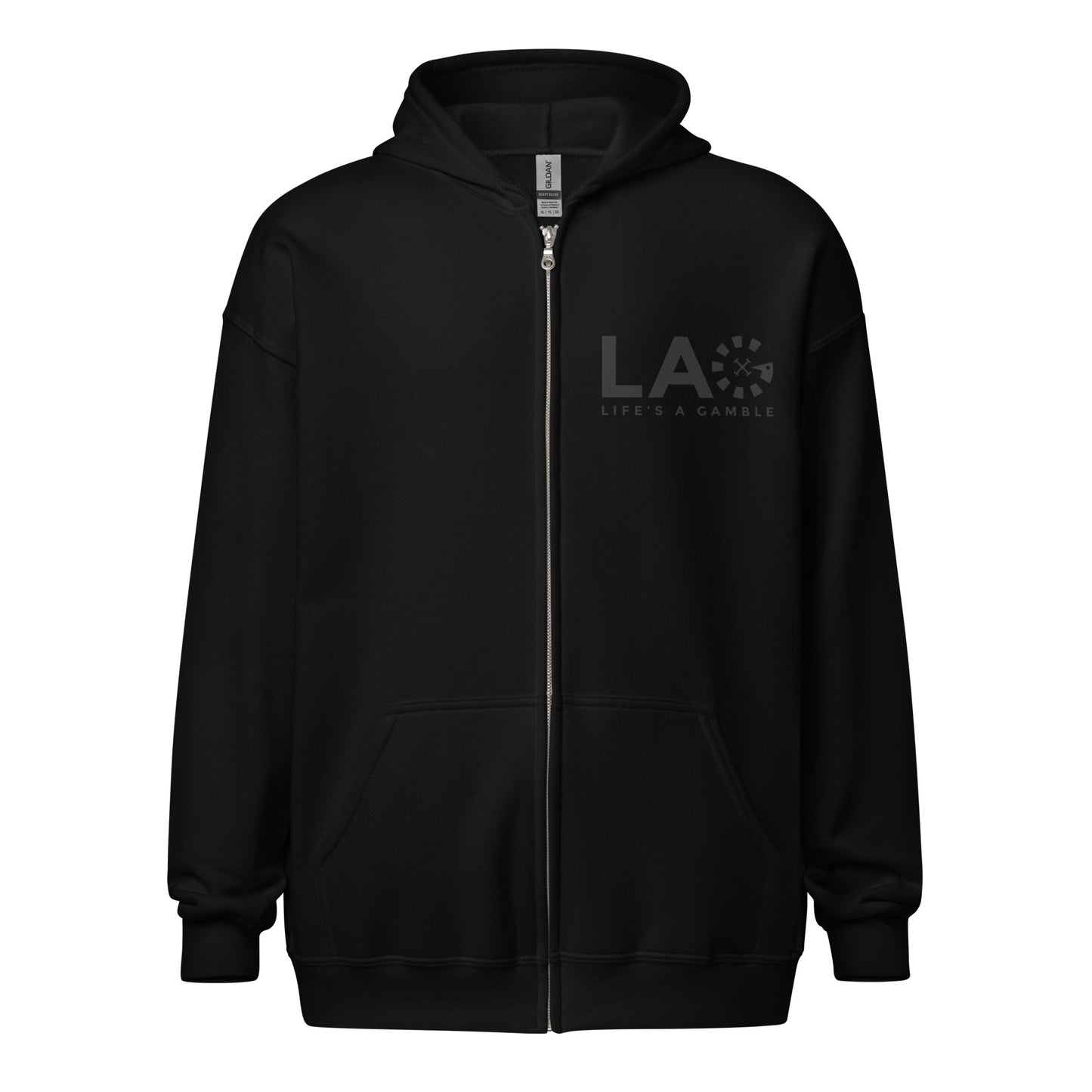 LAG Life's A Gamble Black Unisex heavy blend zip hoodie