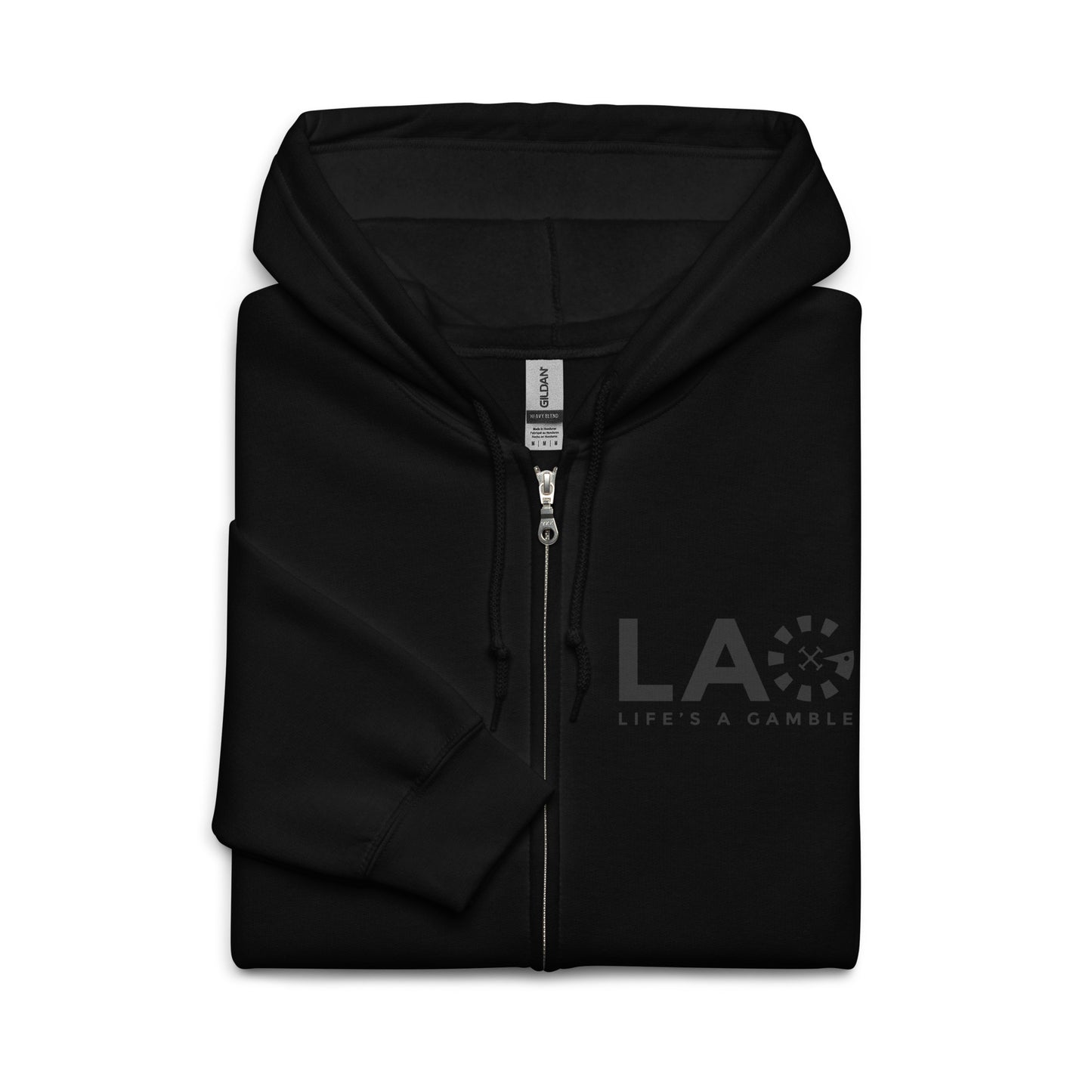 LAG Life's A Gamble Black Unisex heavy blend zip hoodie