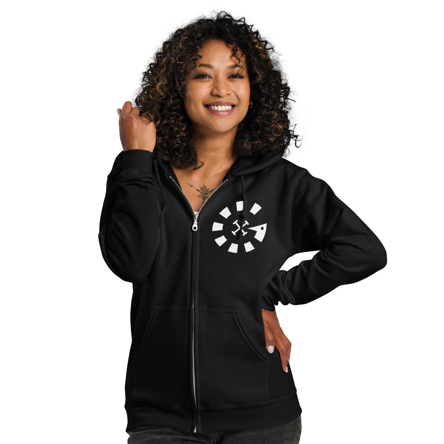 Big G White Unisex heavy blend zip hoodie