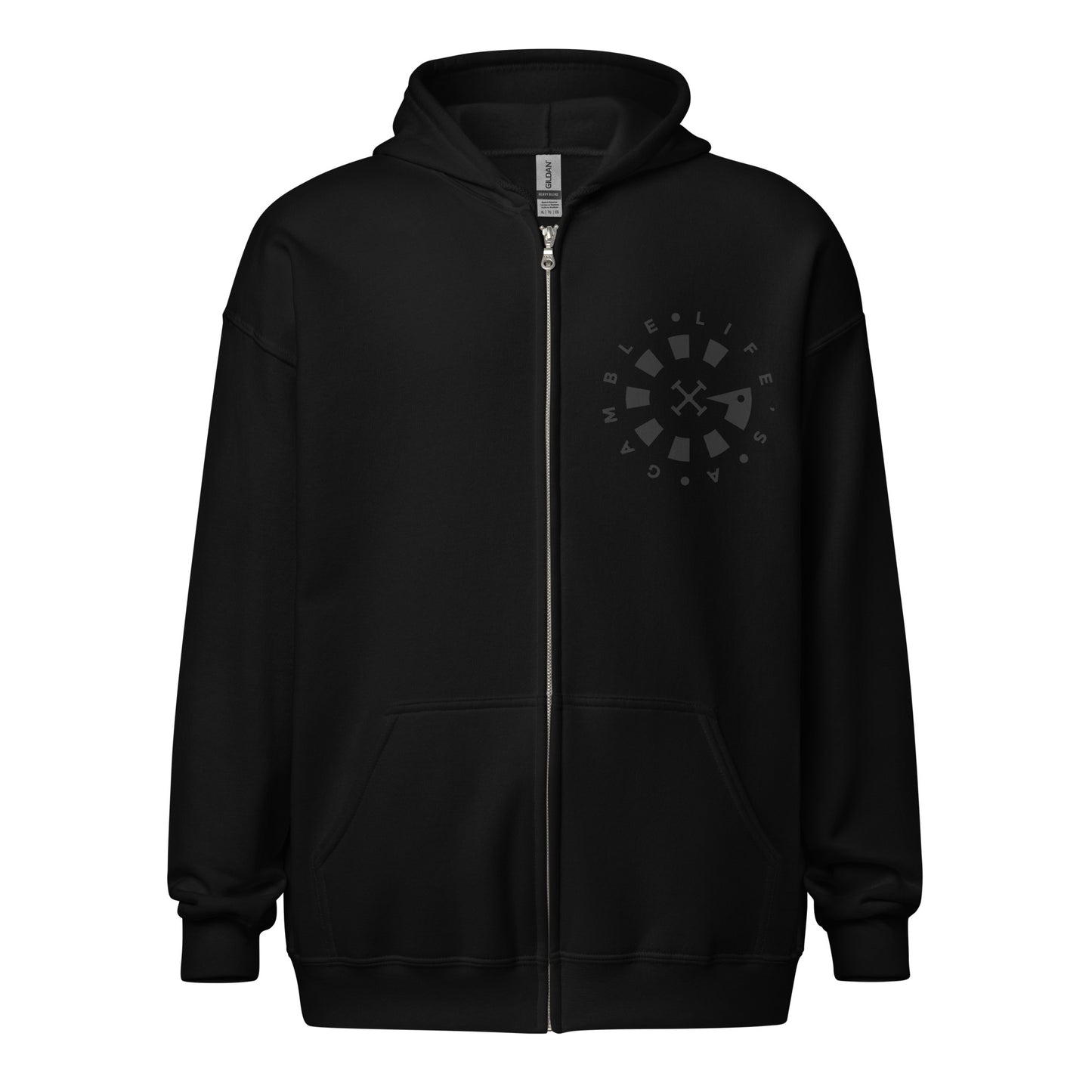 LAG Life's A Gamble Circle Black Unisex heavy blend zip hoodie
