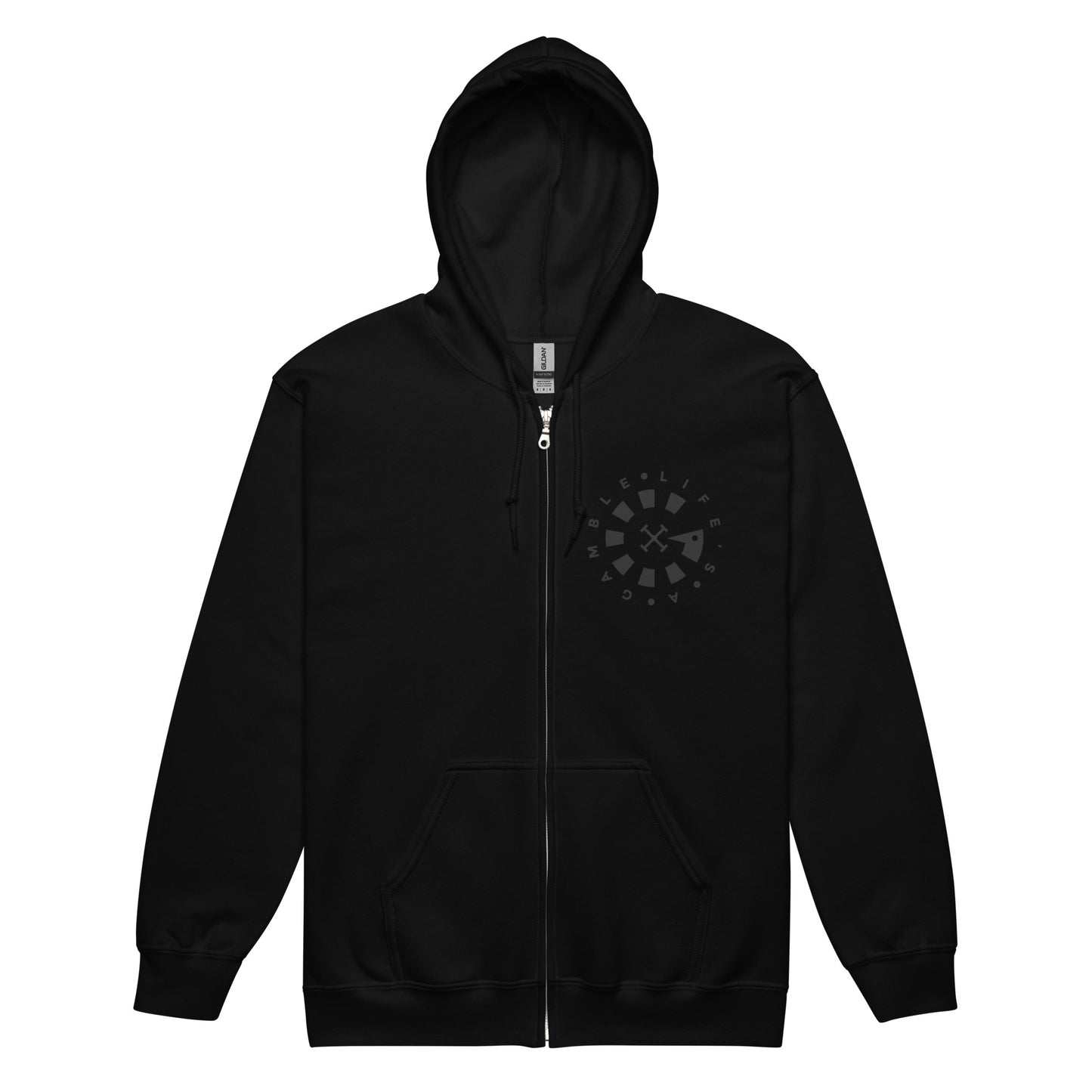 LAG Life's A Gamble Circle Black Unisex heavy blend zip hoodie