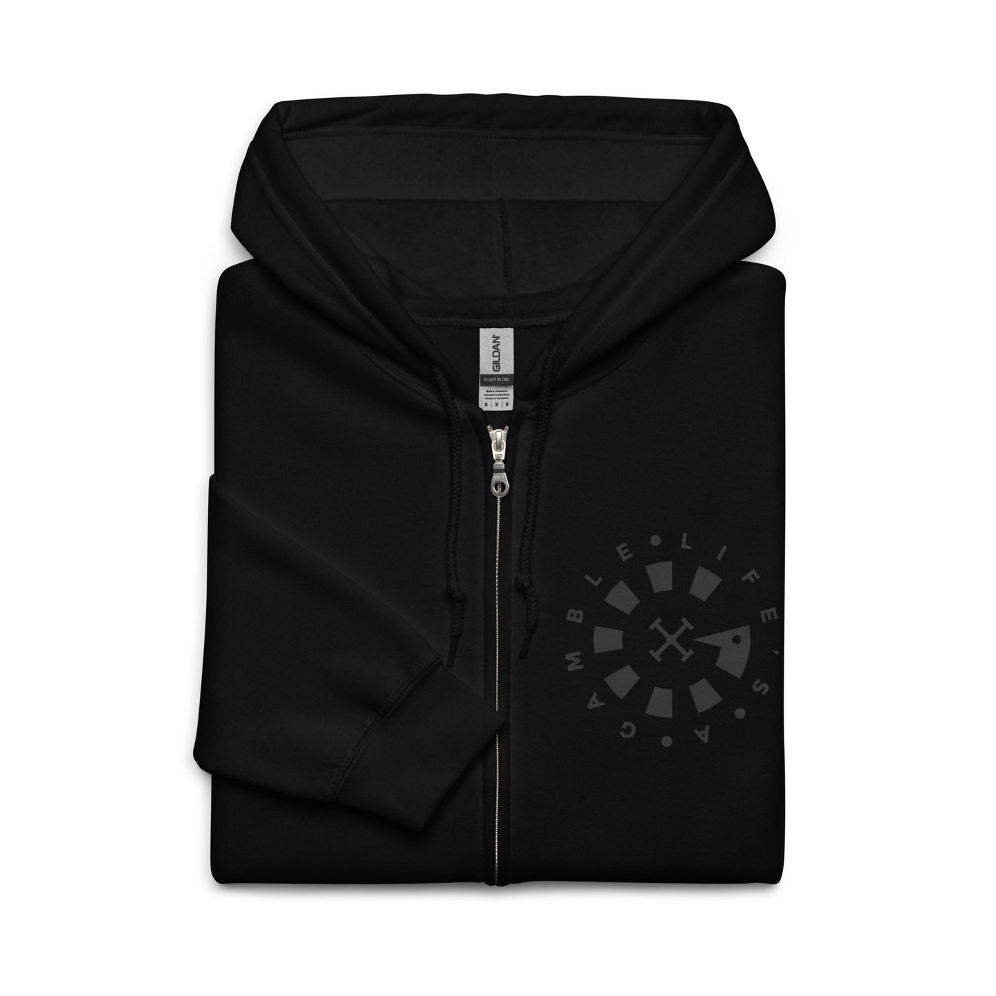 LAG Life's A Gamble Circle Black Unisex heavy blend zip hoodie
