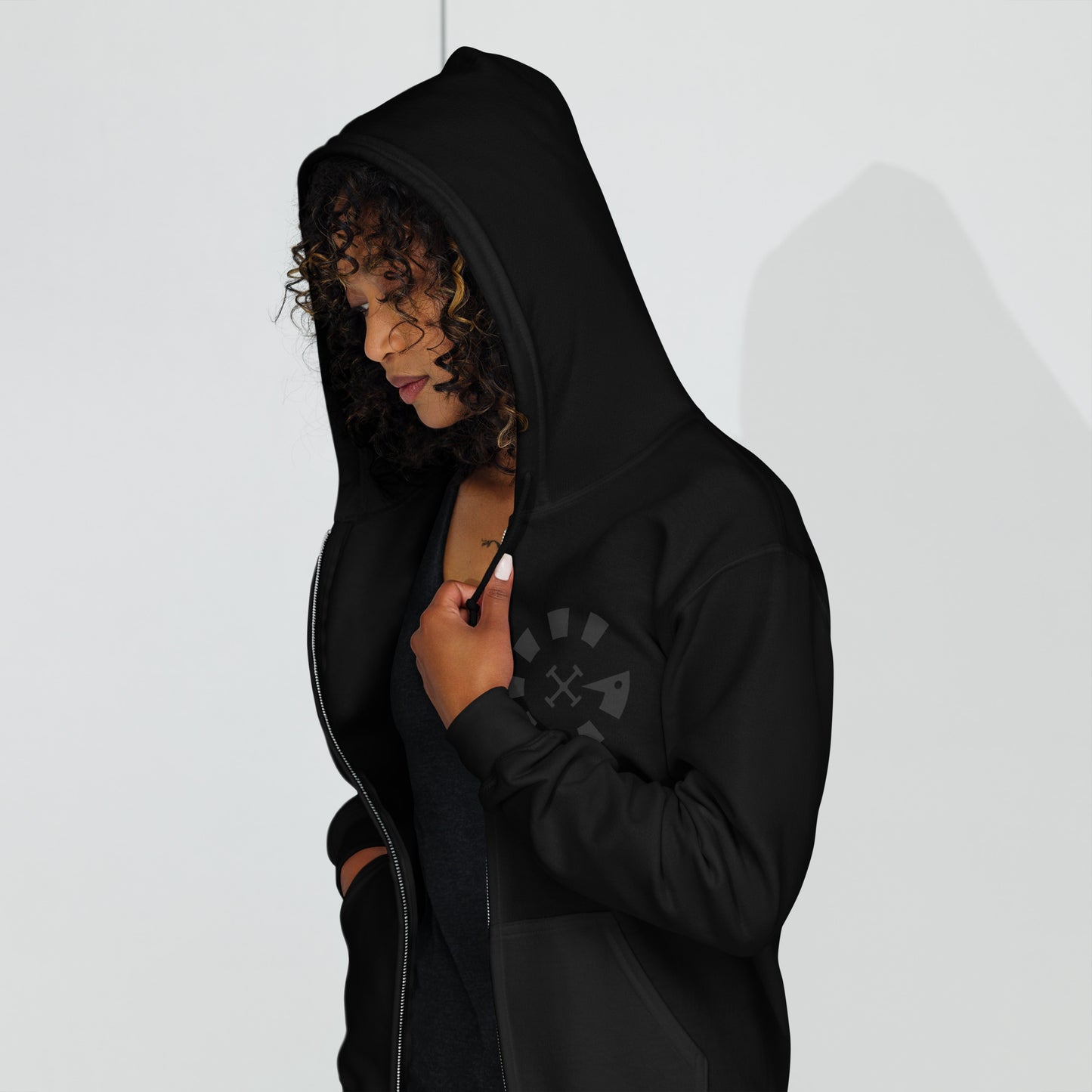 Big G Black Unisex heavy blend zip hoodie