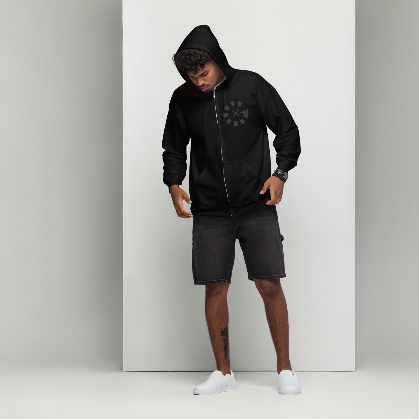 Big G Black Unisex heavy blend zip hoodie