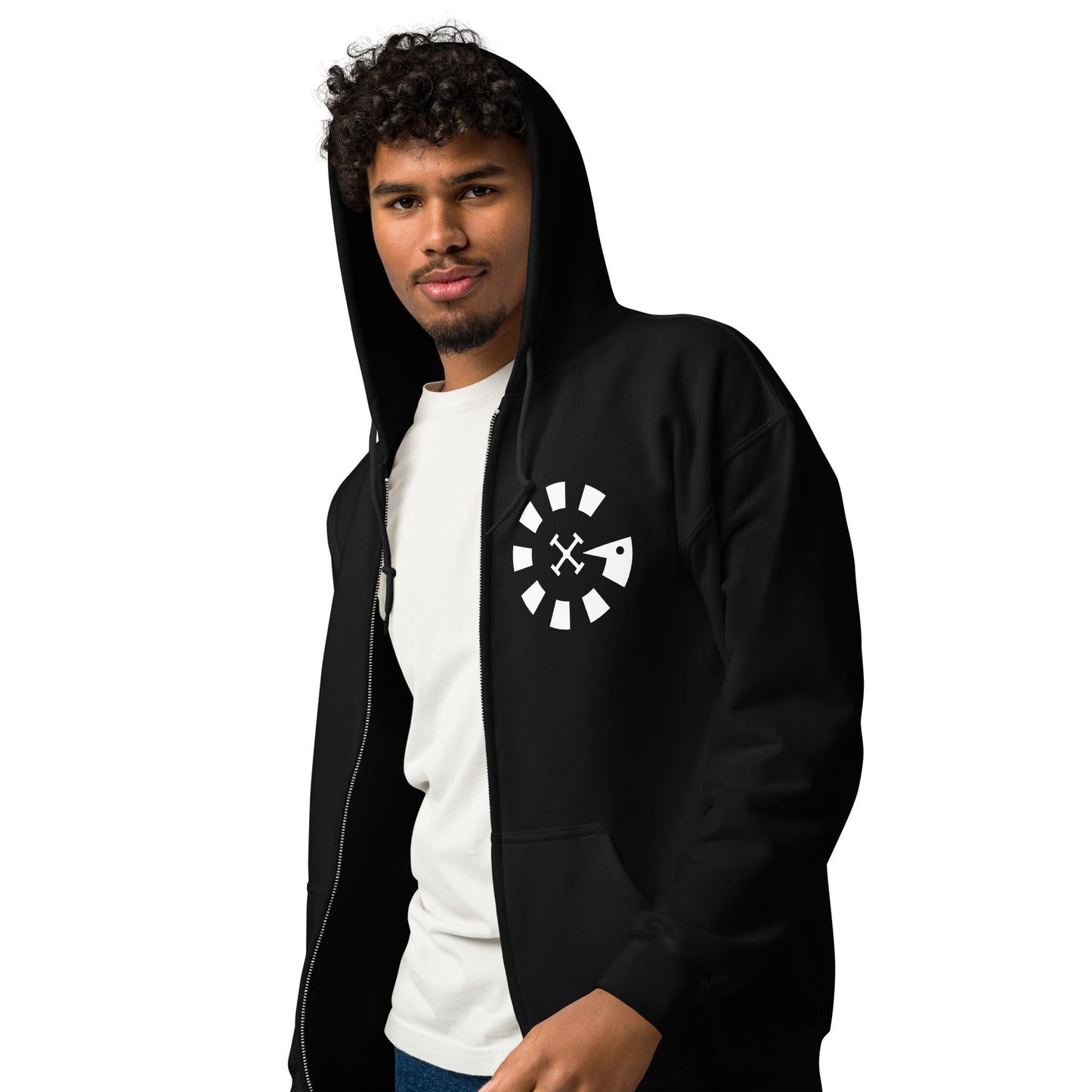 Big G White Unisex heavy blend zip hoodie