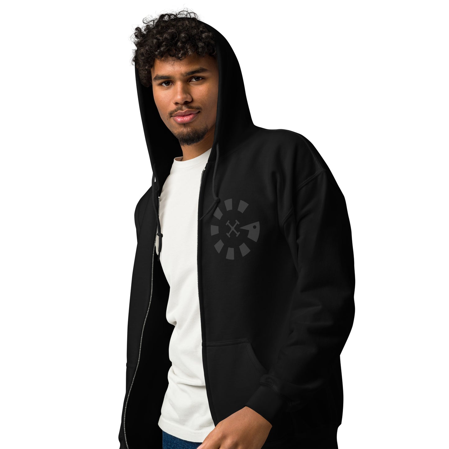 Big G Black Unisex heavy blend zip hoodie
