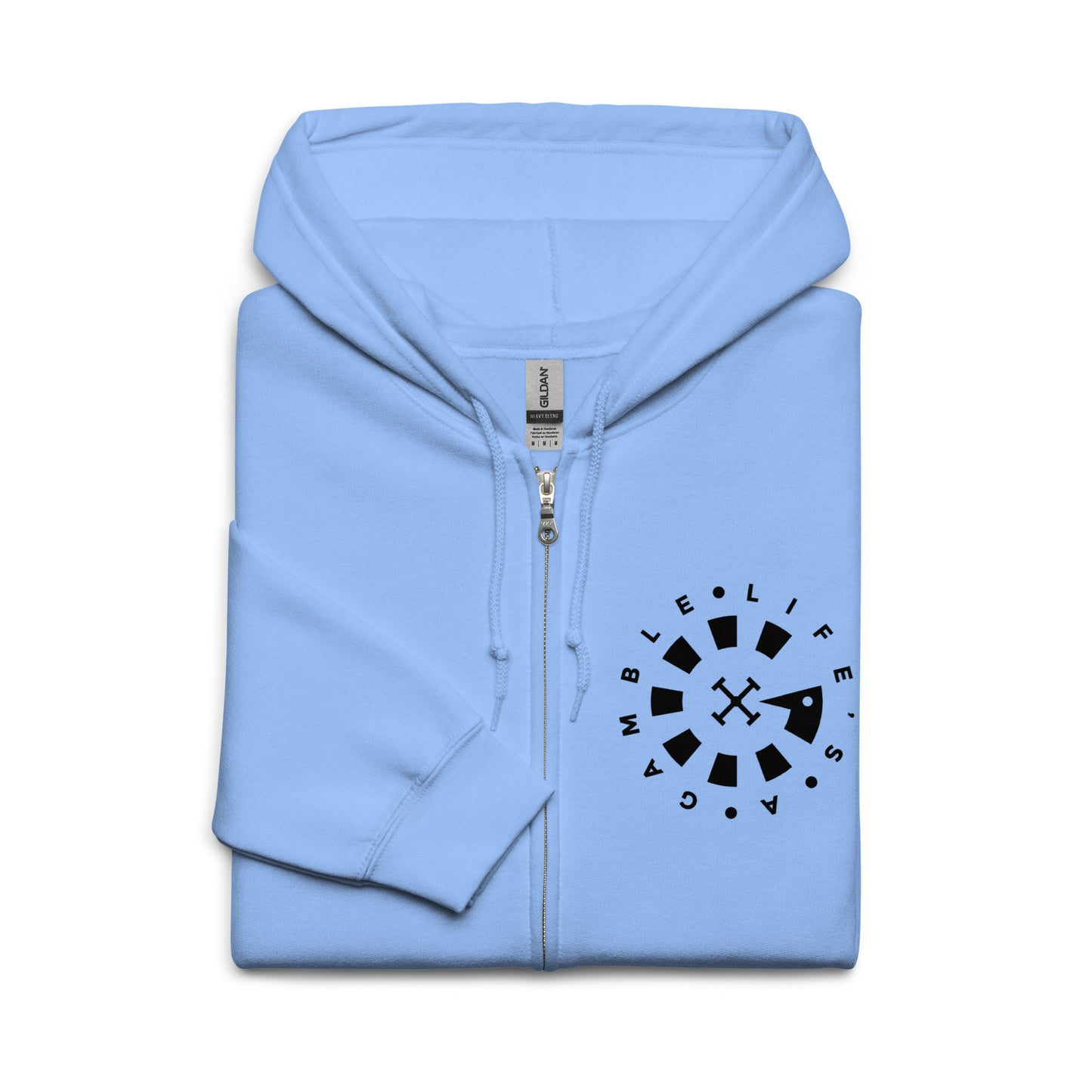 LAG Life's A Gamble Circle Black Unisex heavy blend zip hoodie