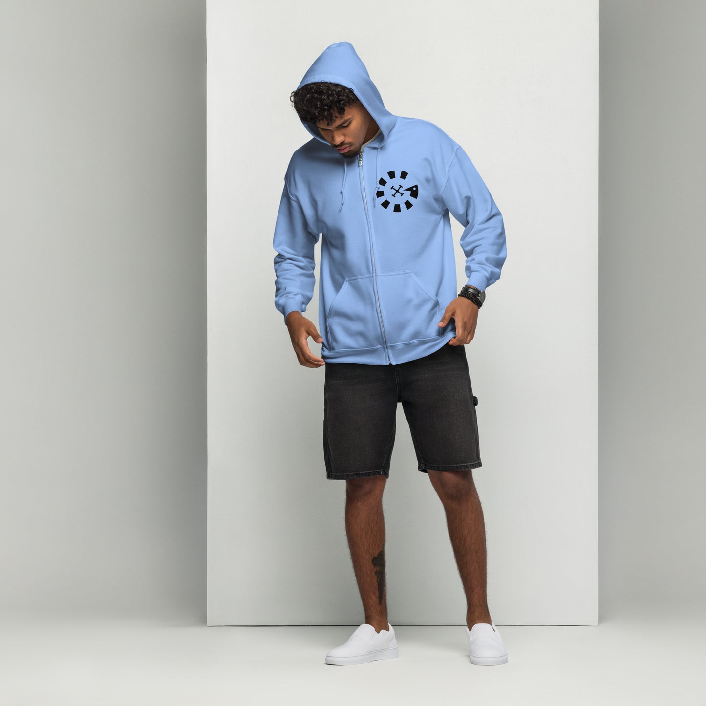 Big G Black Unisex heavy blend zip hoodie