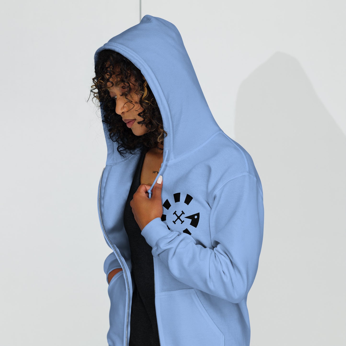 Big G Black Unisex heavy blend zip hoodie