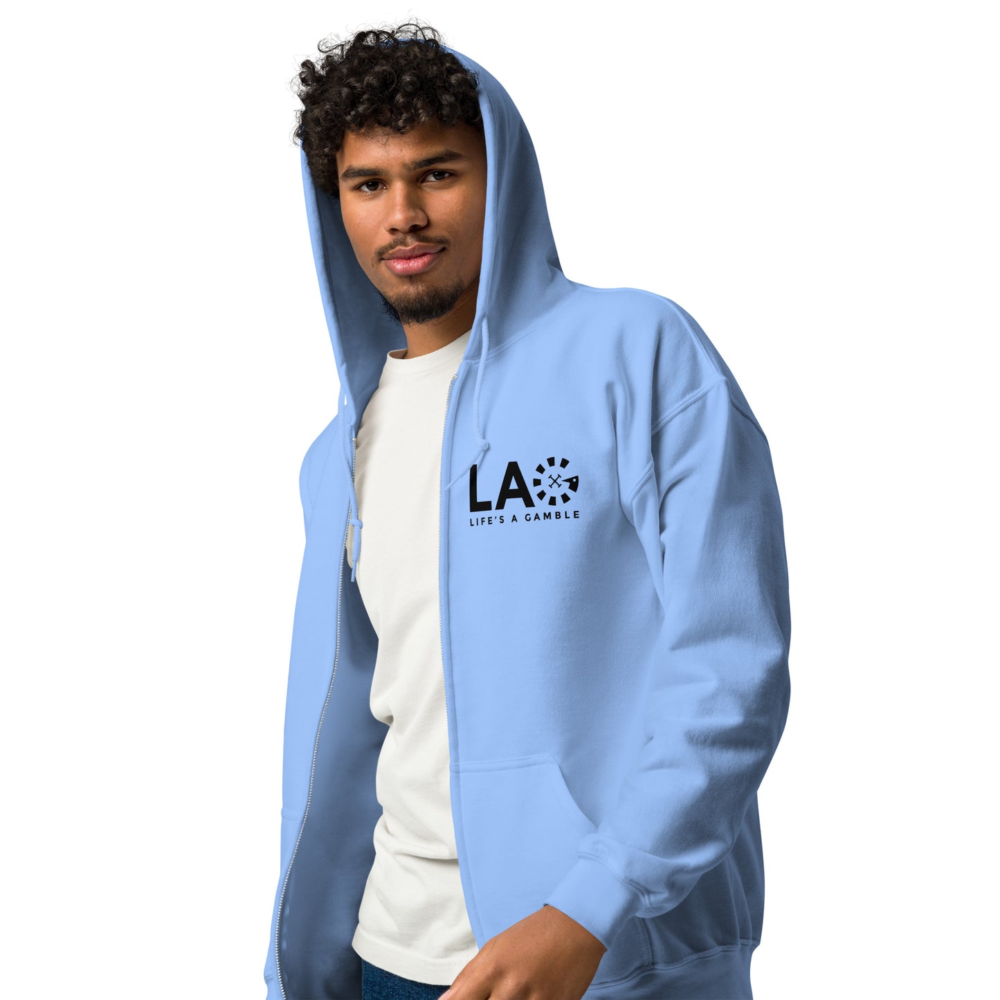 LAG Life's A Gamble Black Unisex heavy blend zip hoodie