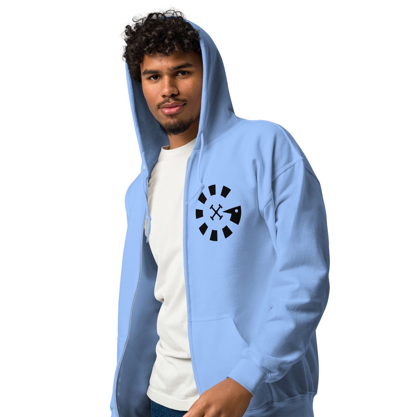 Big G Black Unisex heavy blend zip hoodie