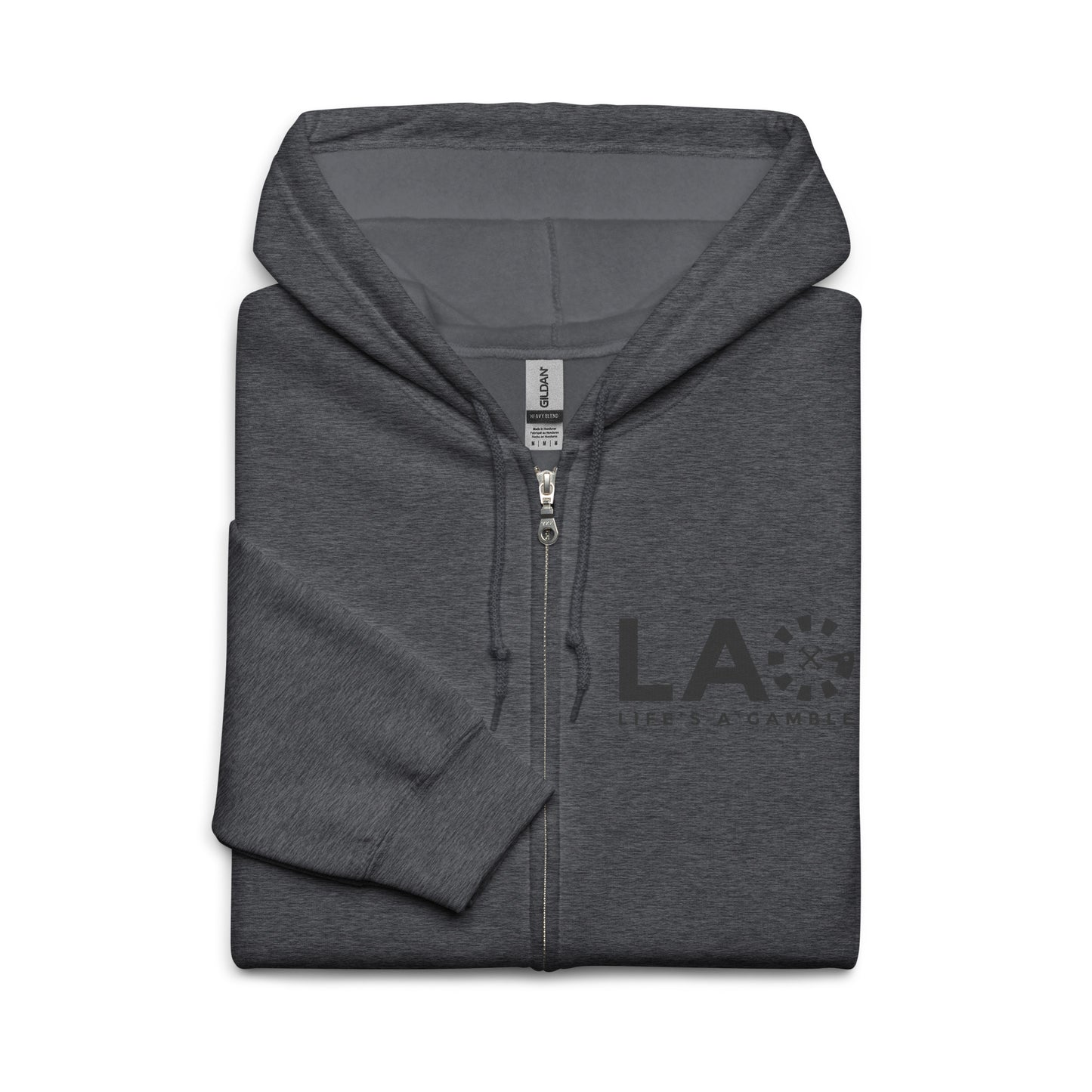 LAG Life's A Gamble Black Unisex heavy blend zip hoodie