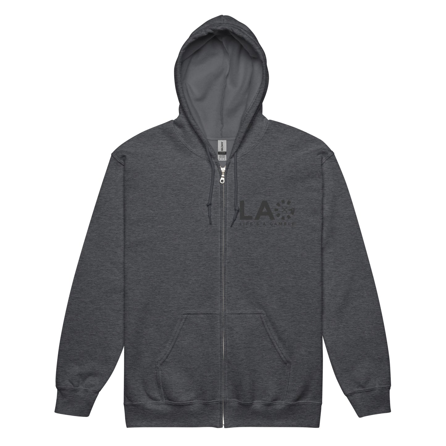 LAG Life's A Gamble Black Unisex heavy blend zip hoodie