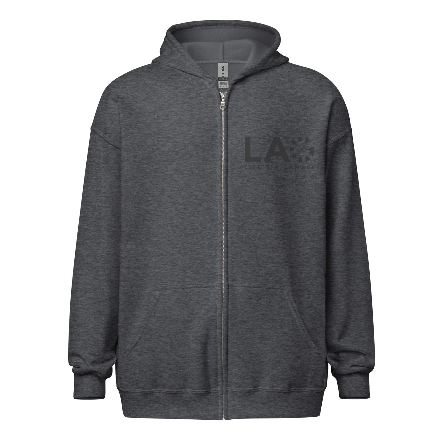 LAG Life's A Gamble Black Unisex heavy blend zip hoodie