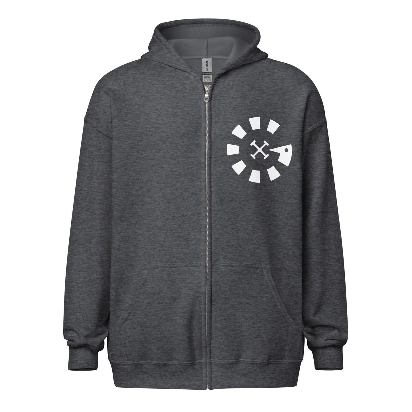 Big G White Unisex heavy blend zip hoodie