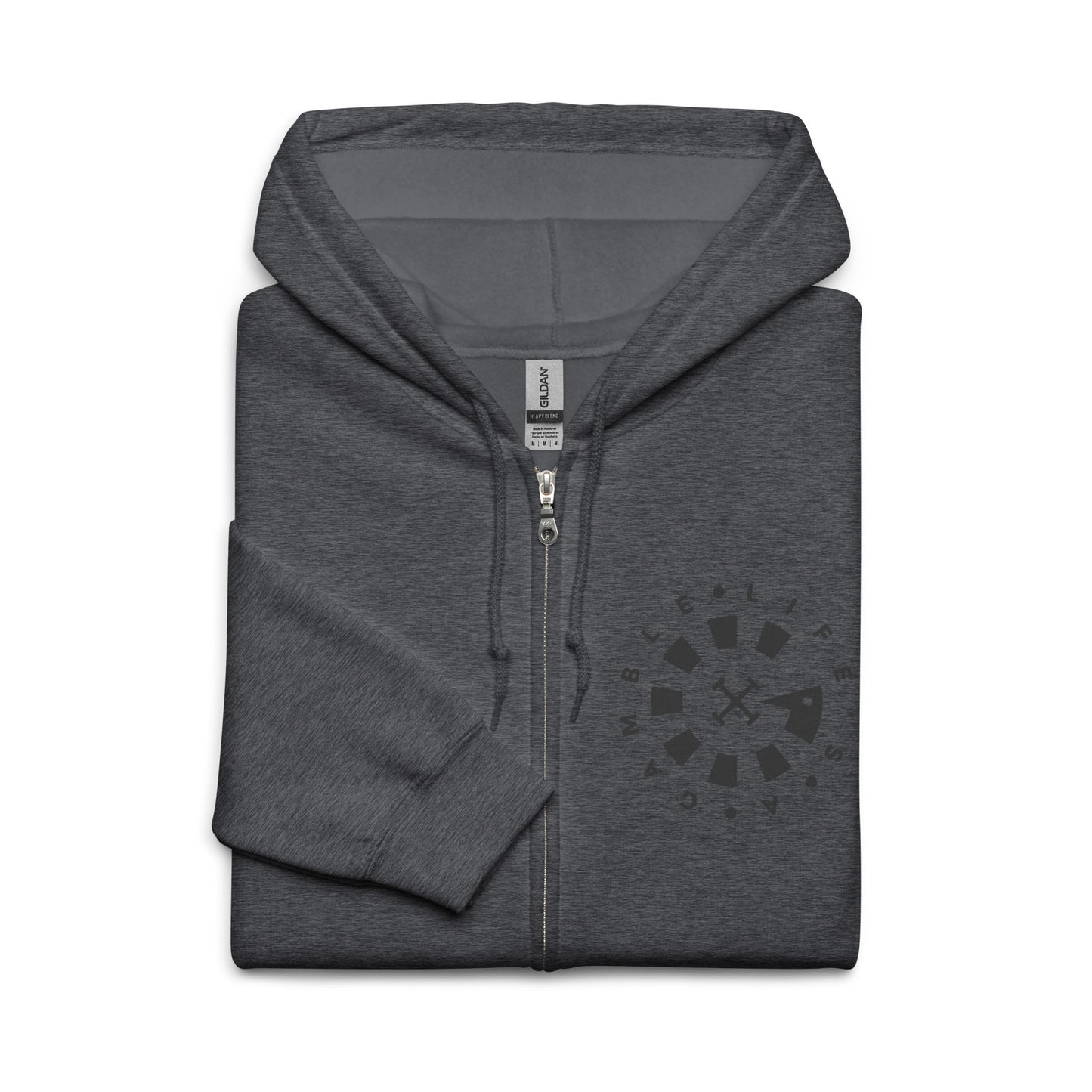 LAG Life's A Gamble Circle Black Unisex heavy blend zip hoodie