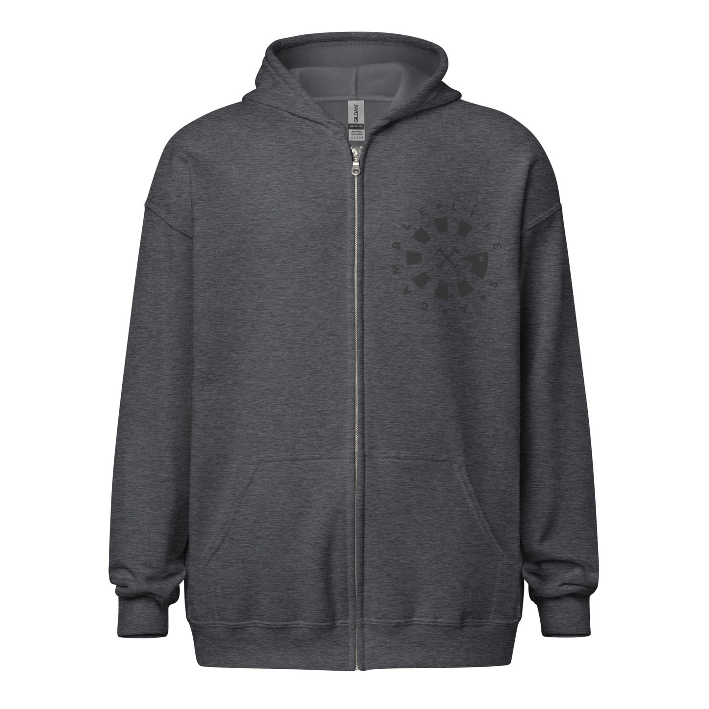LAG Life's A Gamble Circle Black Unisex heavy blend zip hoodie