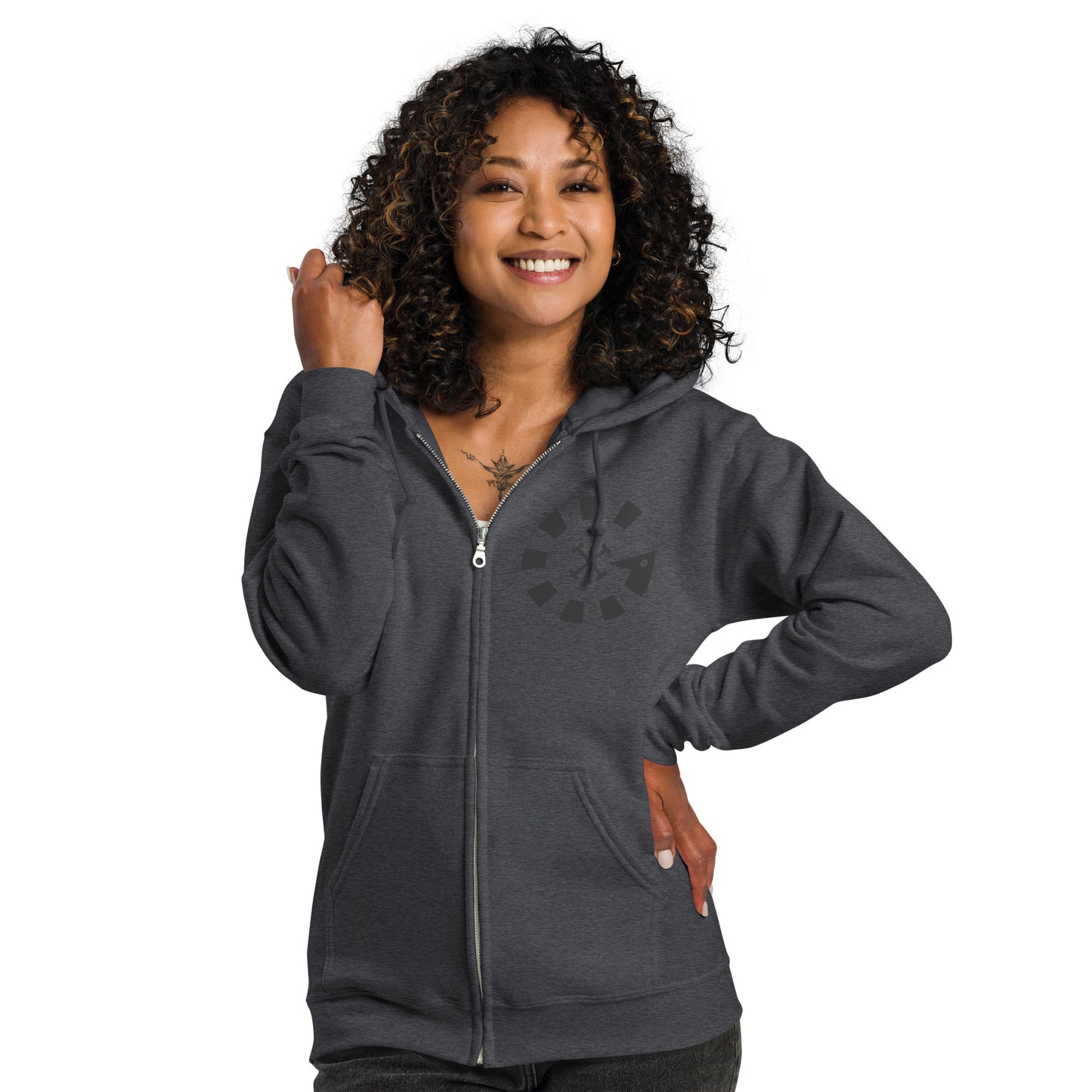 Big G Black Unisex heavy blend zip hoodie