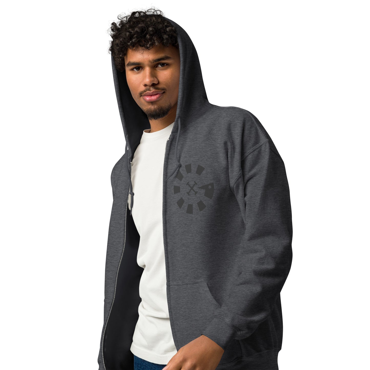Big G Black Unisex heavy blend zip hoodie