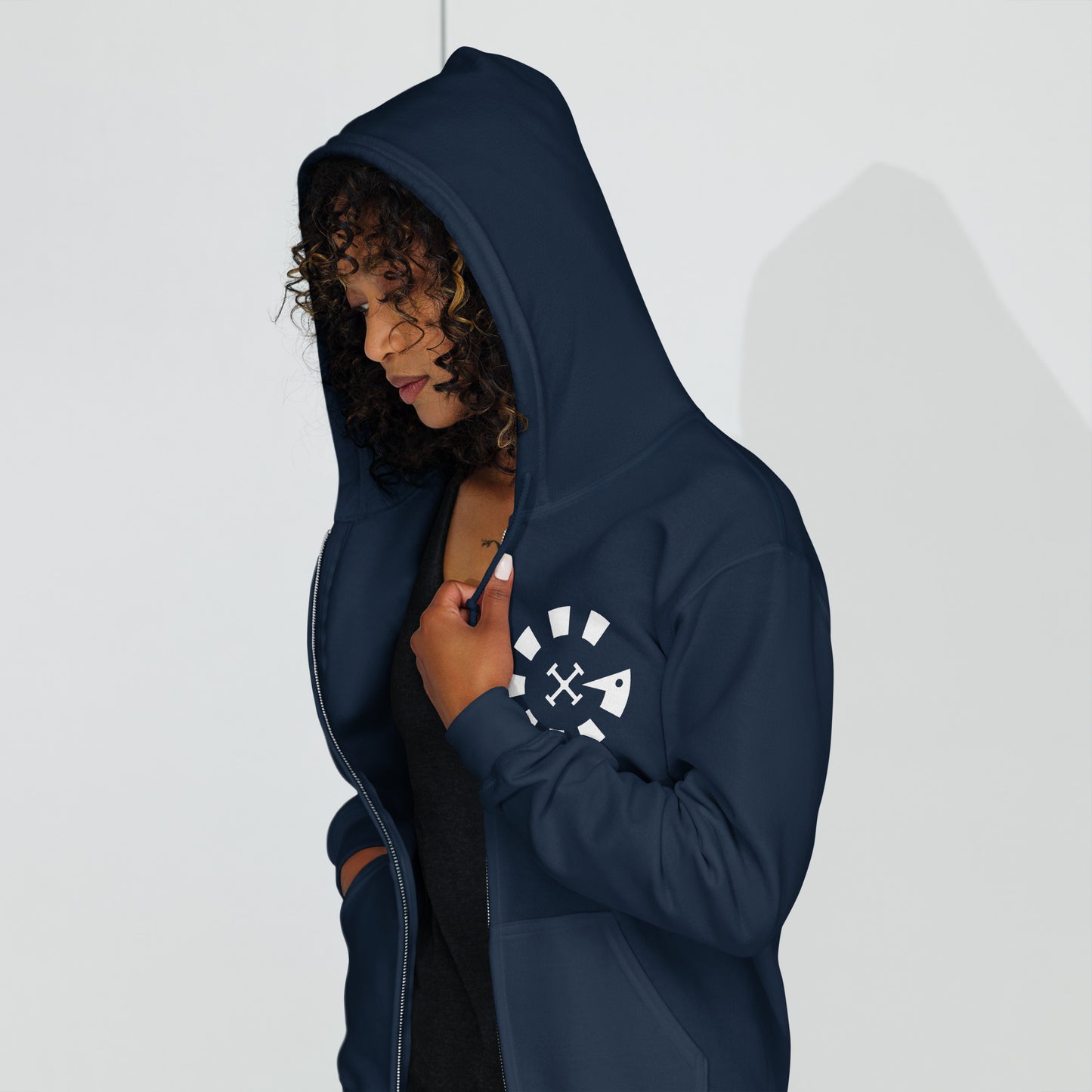 Big G White Unisex heavy blend zip hoodie