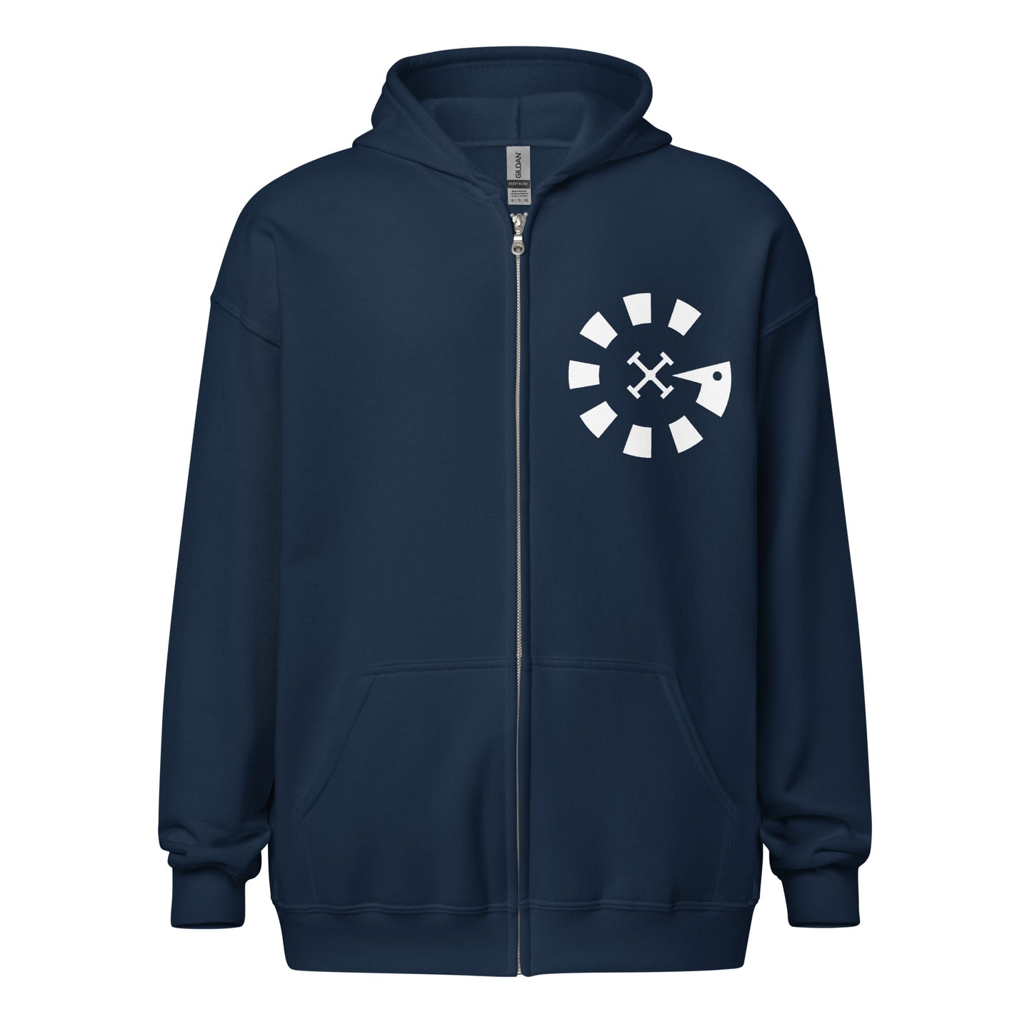 Big G White Unisex heavy blend zip hoodie